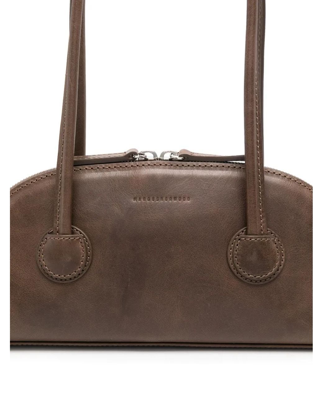 MARGE SHERWOOD Brown Leather Shoulder Bag