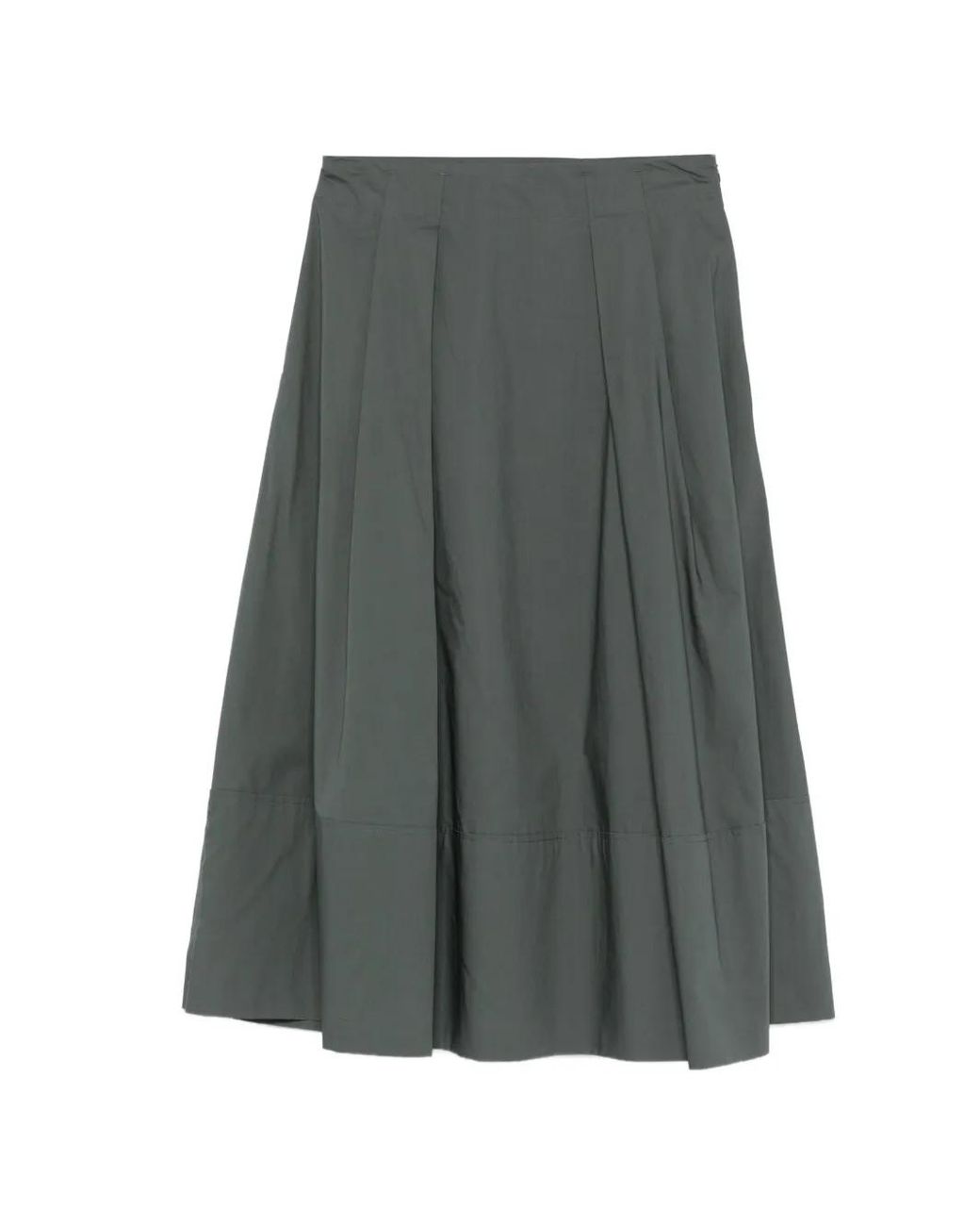Woolrich Gray Cotton Long Skirt