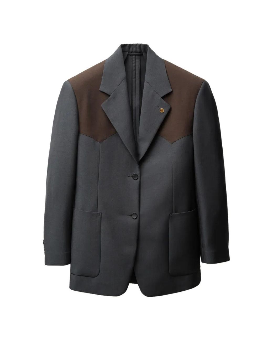 Blazer De Lana Y Mohair Versace de color Black