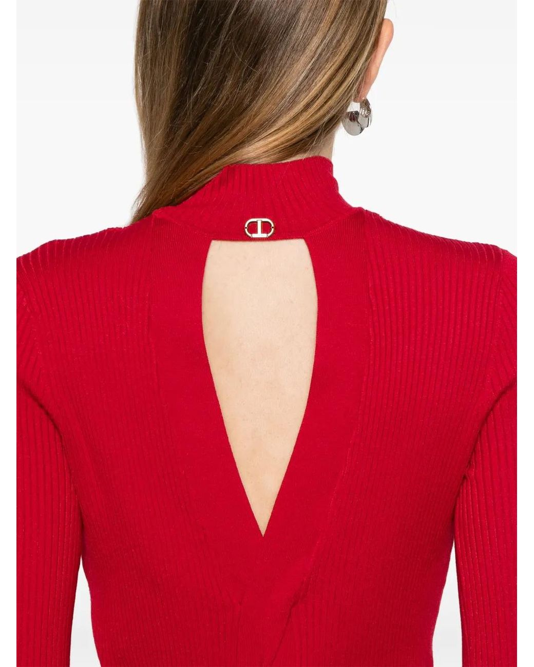 Twinset Geribbelde Sweater in het Red