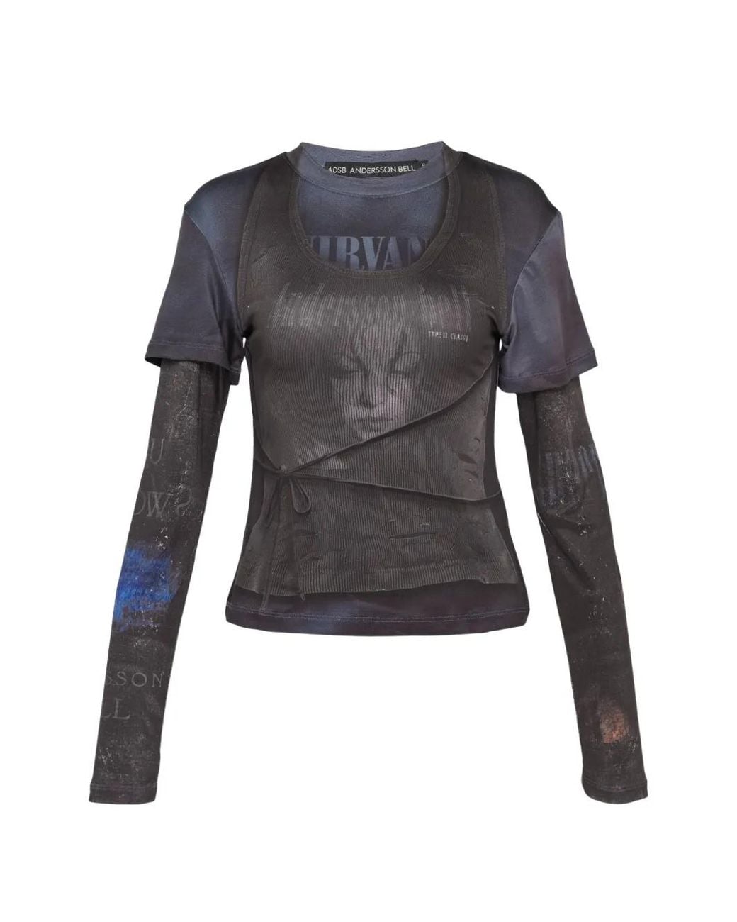 ANDERSSON BELL Blue Rock Archive Layered T-Shirt