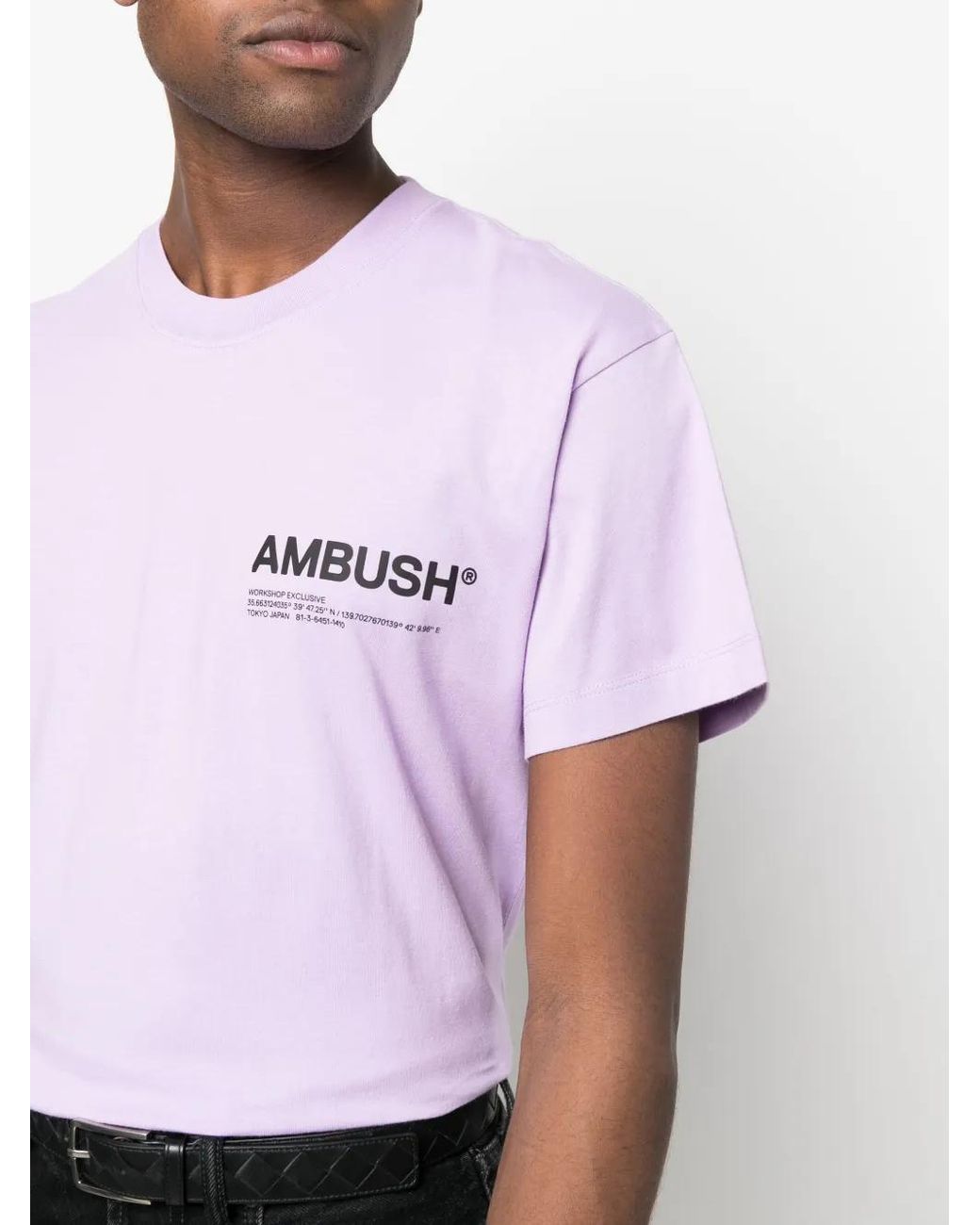Ambush Purple Workshop Crew Neck T-Shirt for men