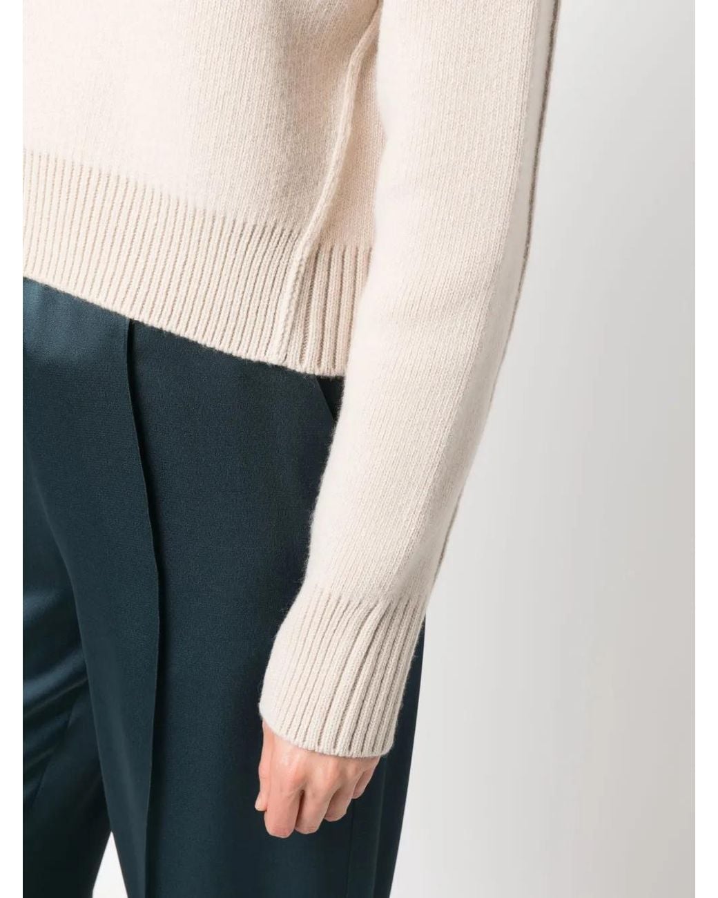 Lanvin White Crew-Neck Cropped Jumper