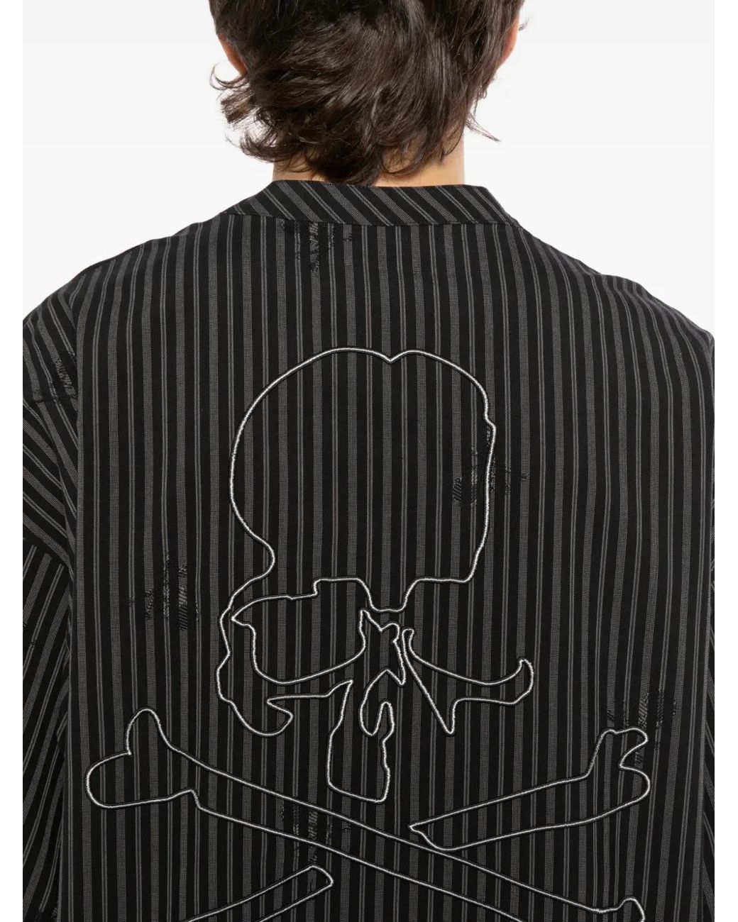 MASTERMIND WORLD Black T-Shirt À Rayures for men