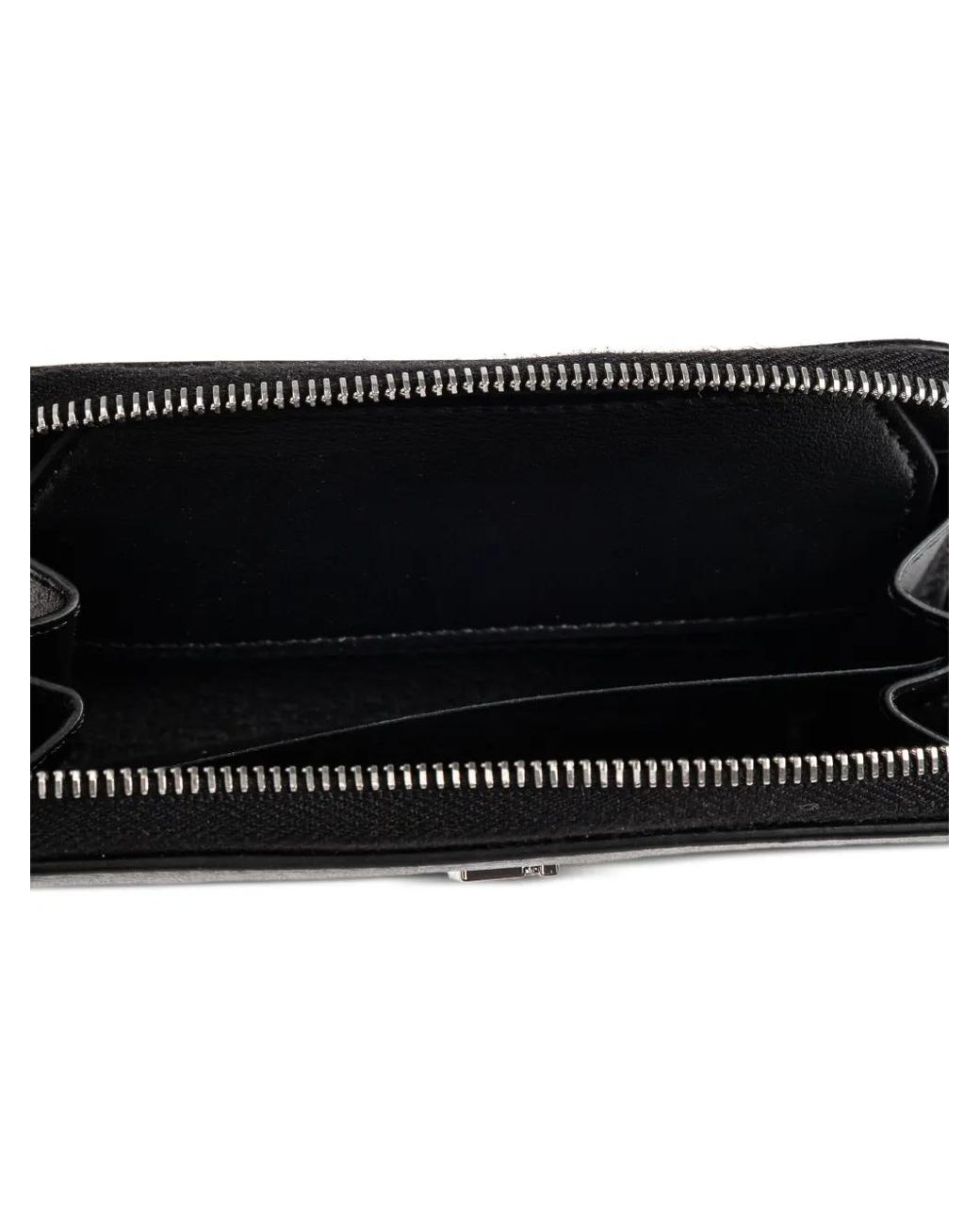 Fendi Black Ff Squared Zip-Around Mini Leather Wallet for men
