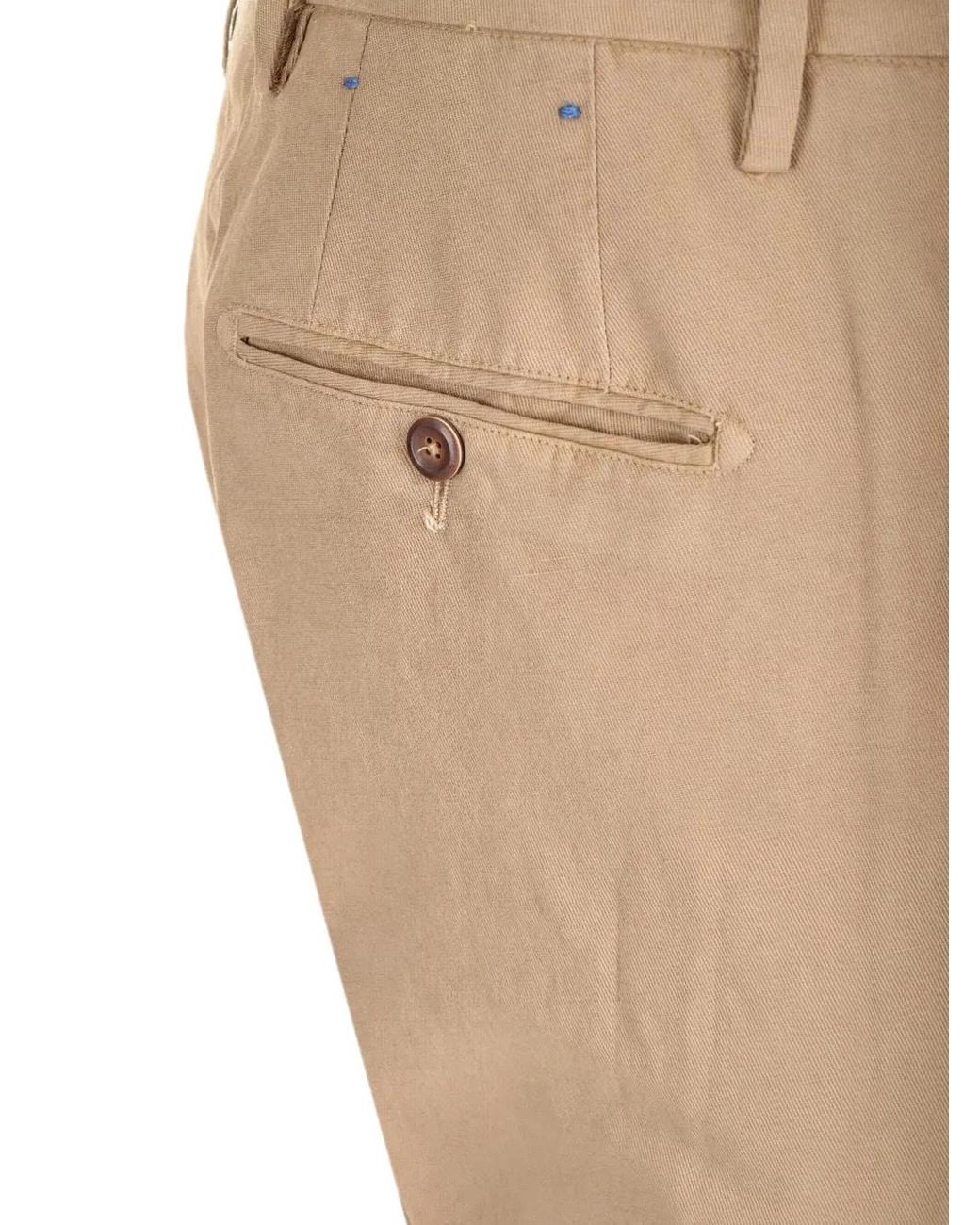 Al Duca D'aosta Natural Pressed-Crease Slim-Fit Trousers for men
