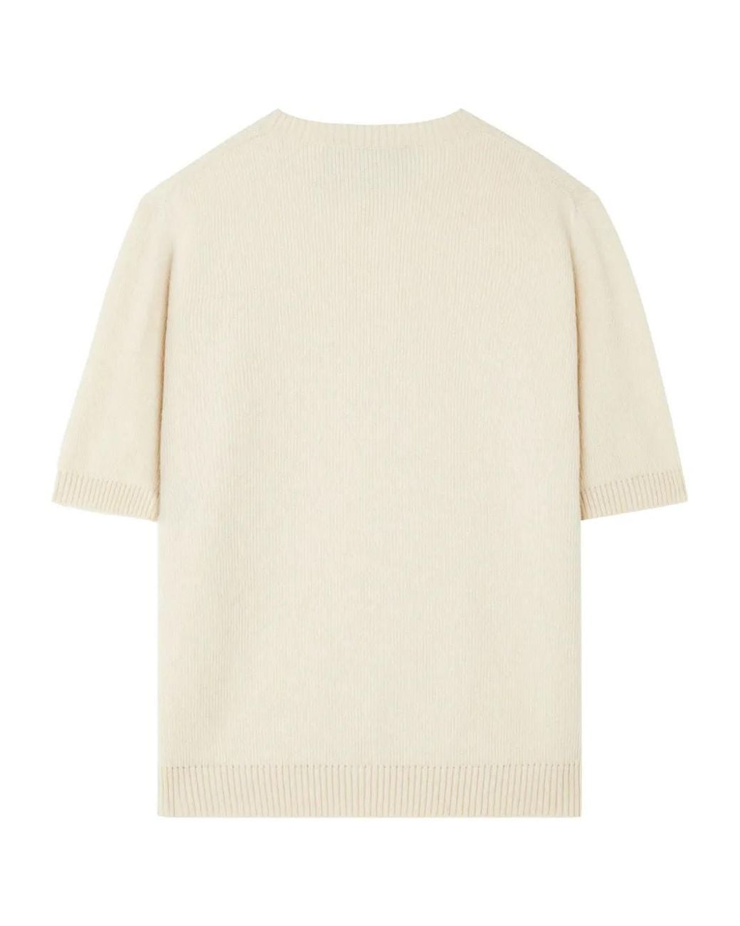 Alanui Natural A Finest Knit Ribbed T-Shirt