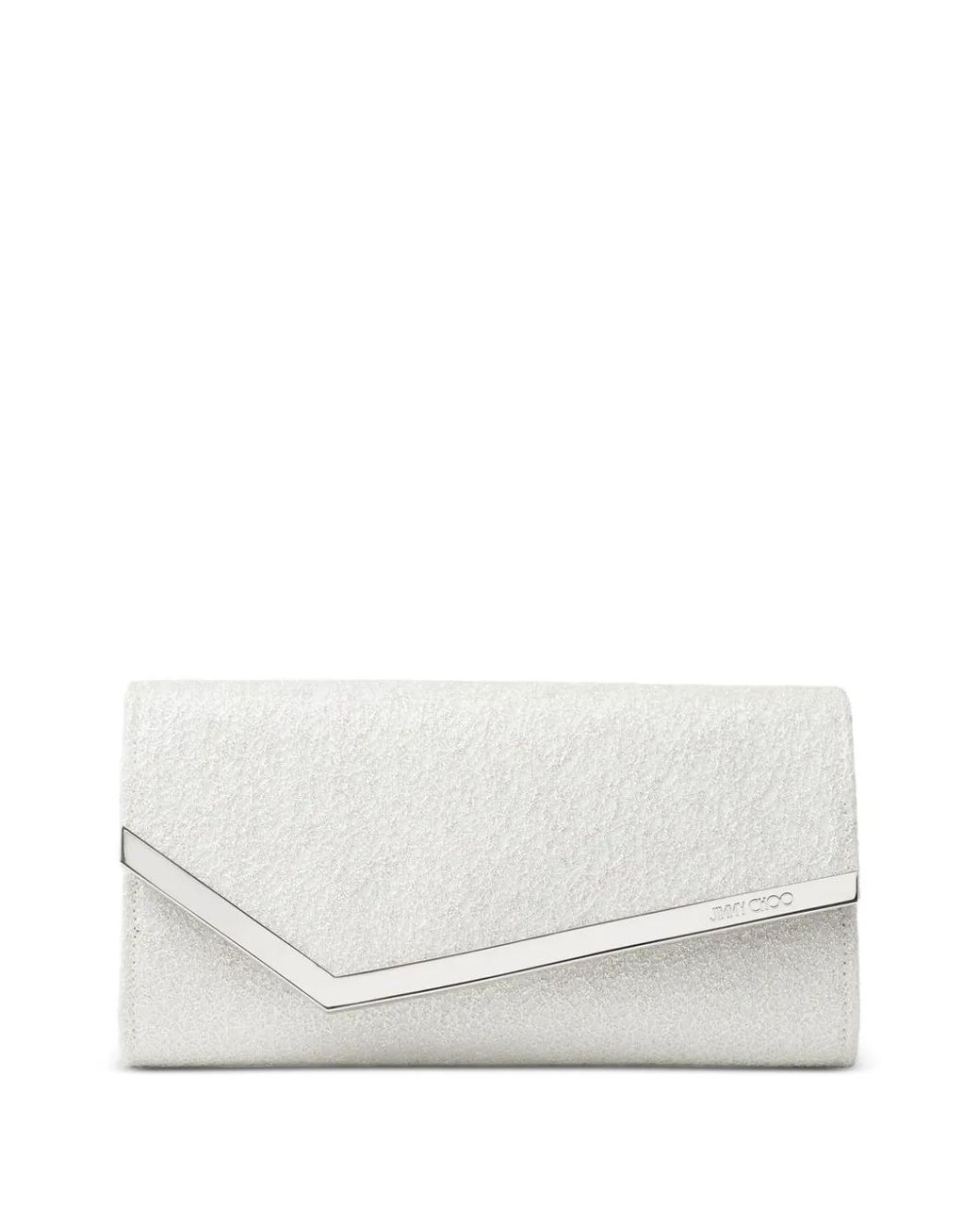 Jimmy Choo White Emmie Clutch