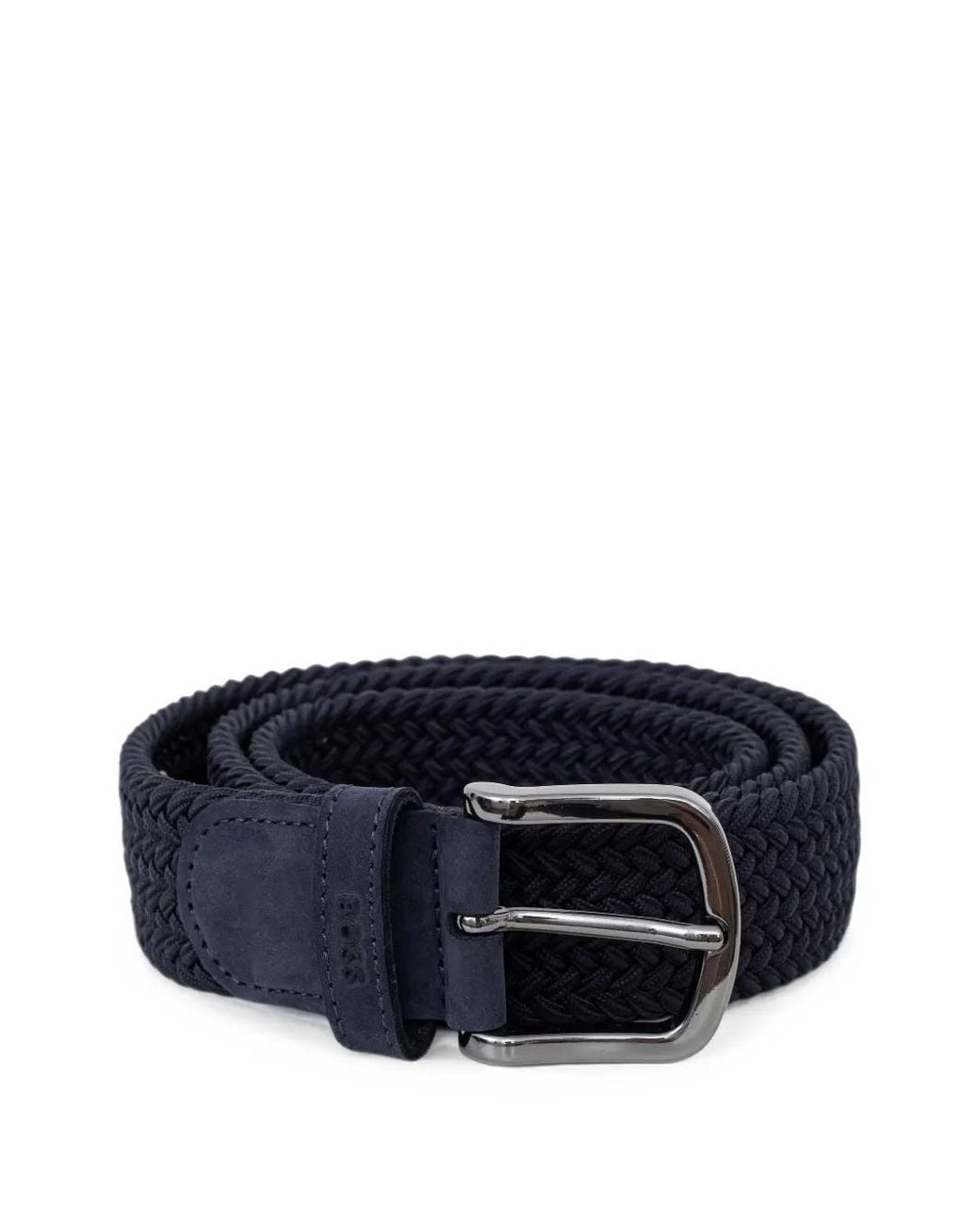 Boss Blue Woven Buckle Belt for men
