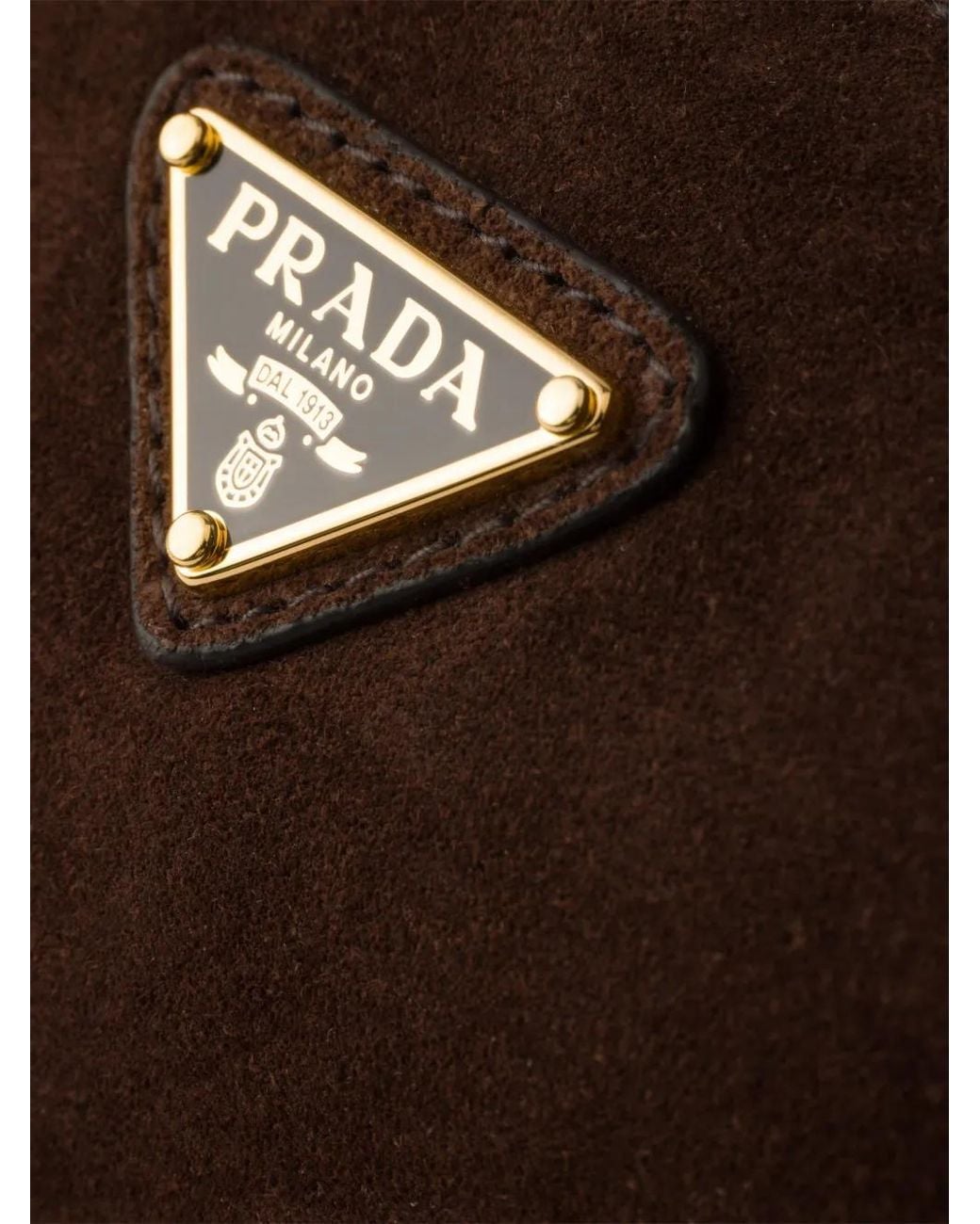 Prada Brown Suede Shoulder Bag