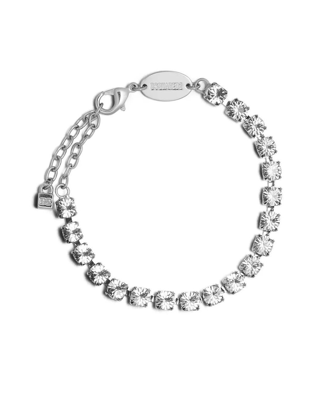 Bracciale Con Logo Inciso di DSquared² in Metallic da Uomo