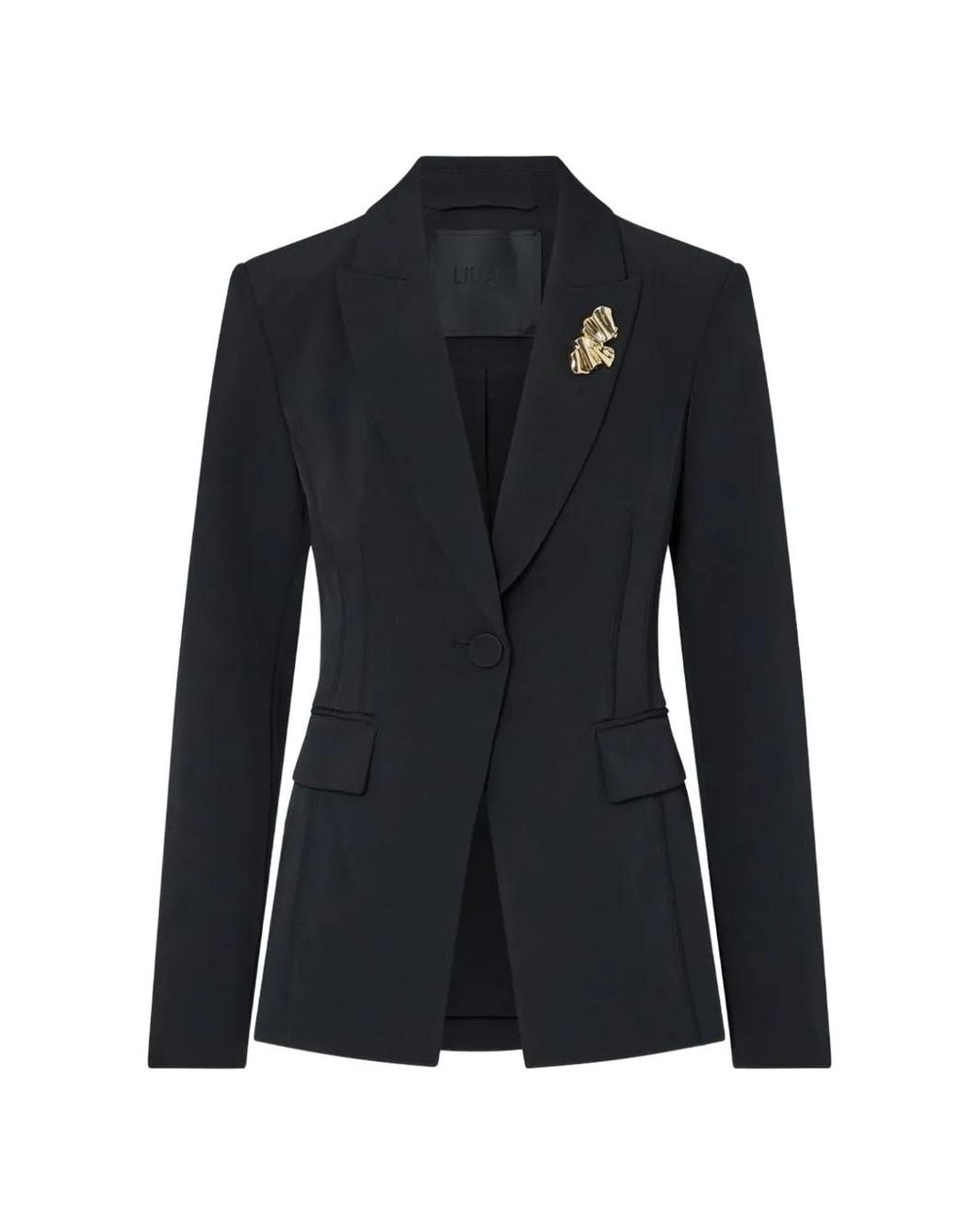 Liu Jo Black Blazer With Zipper Detail