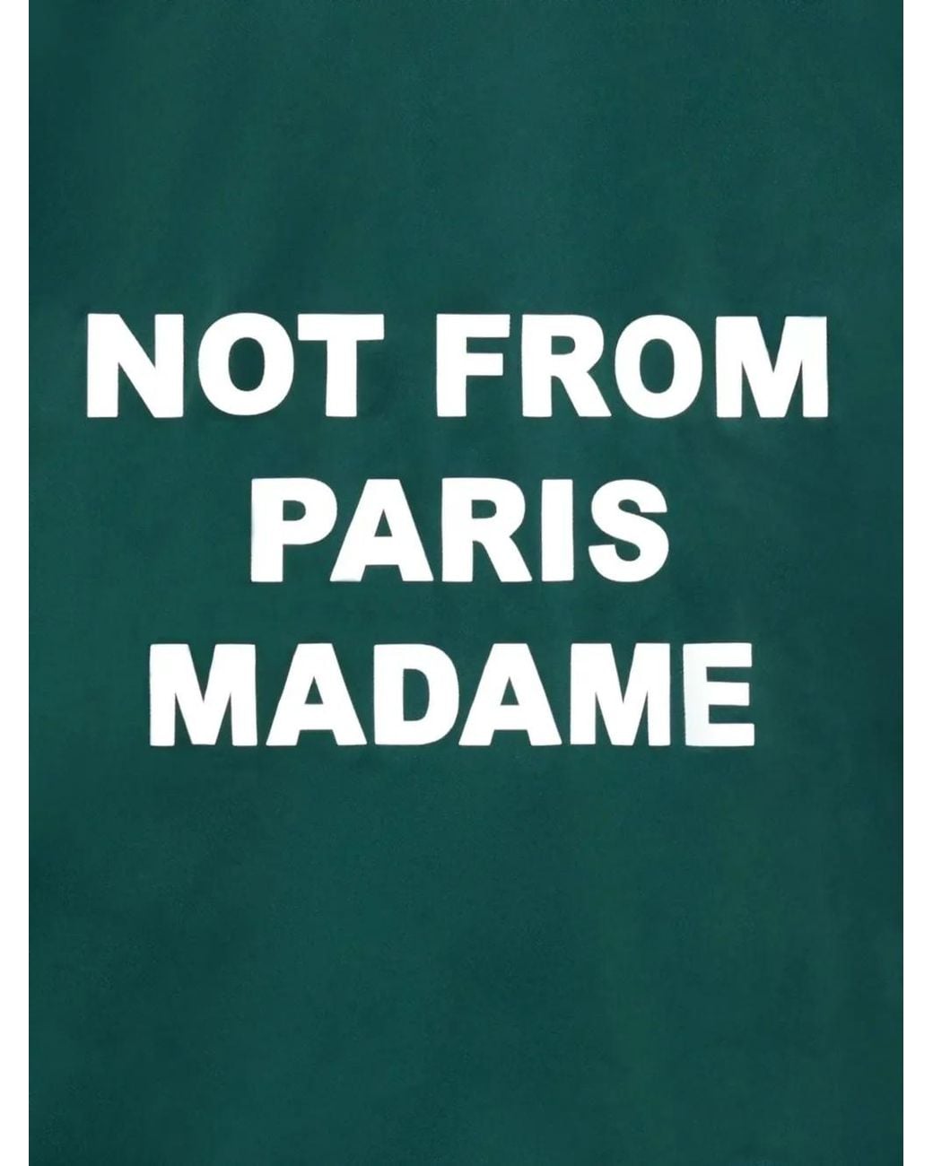 Drole de Monsieur Green Slogan-Print Jacket for men