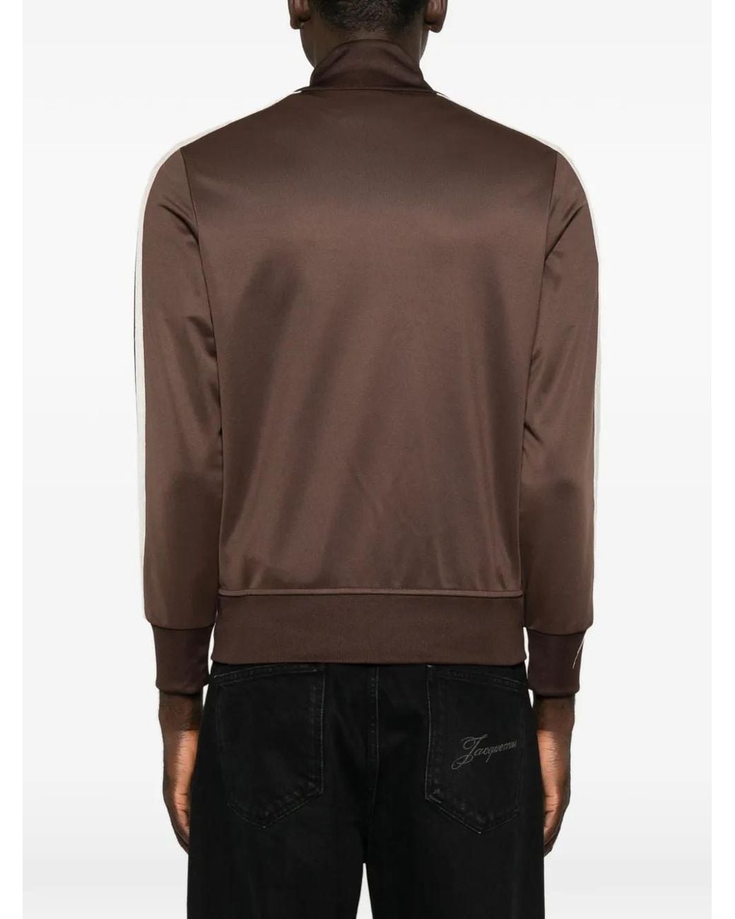Palm Angels Brown Zip Up Track Jacket for men