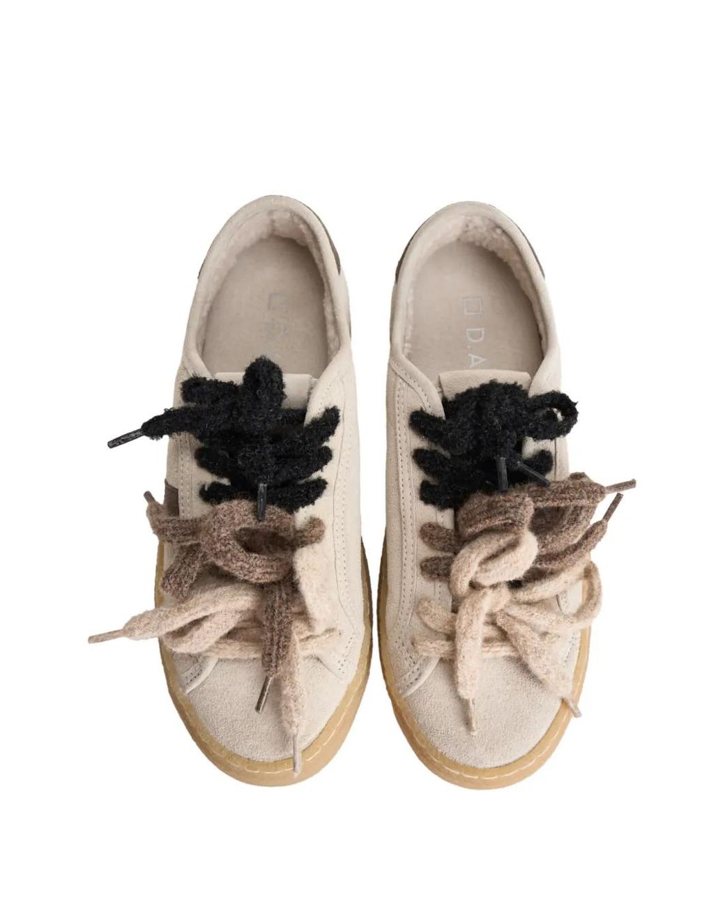 Date Multicolor Tender Suede Chunky-Lace Sneakers