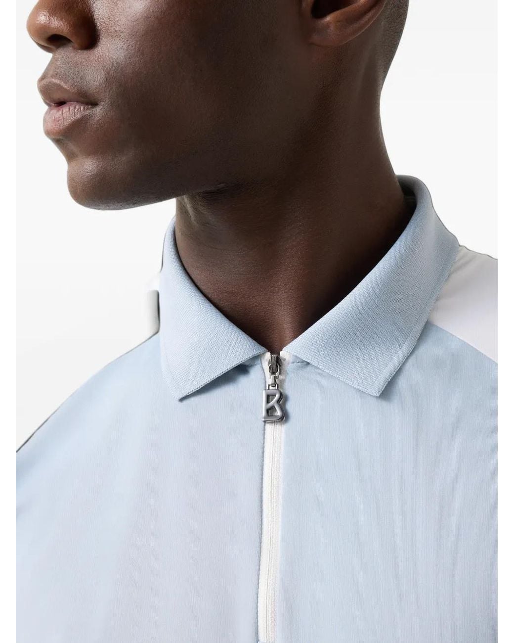Bogner Blue Fabius Panelled Polo Shirt for men