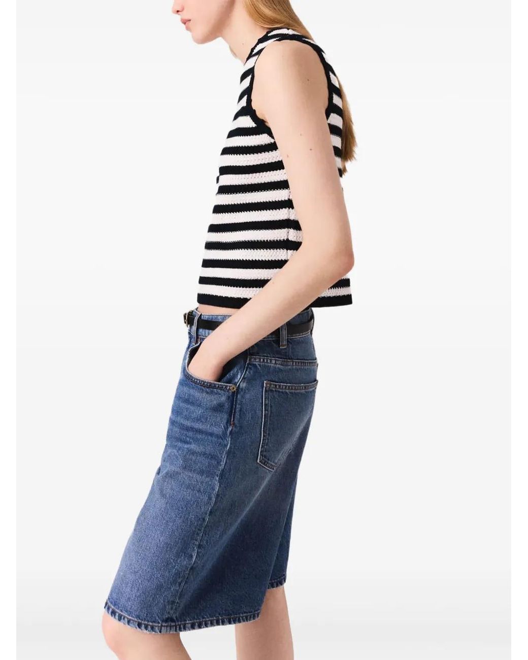 Maje Blue Denim Shorts