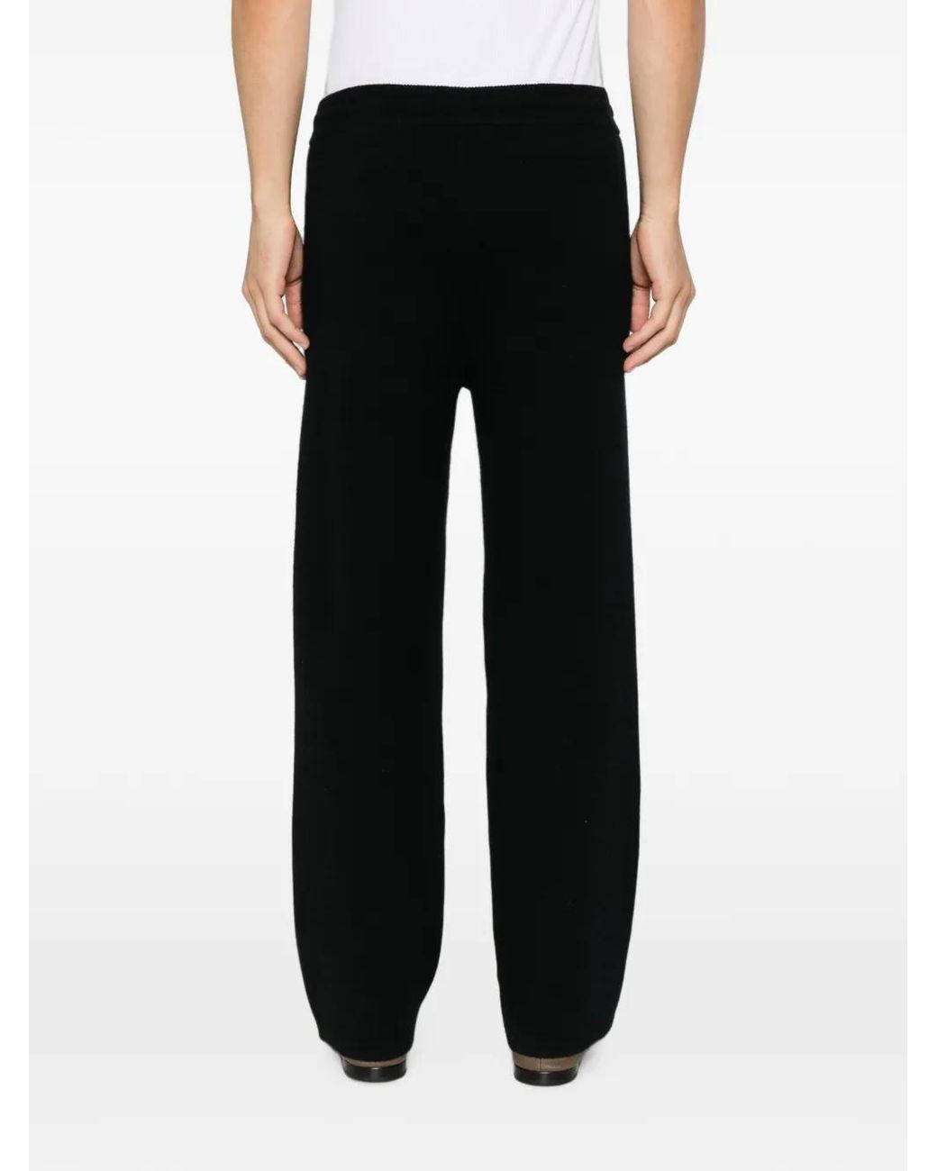 Lisa Yang Black Parker Cashmere Knitted Trousers for men