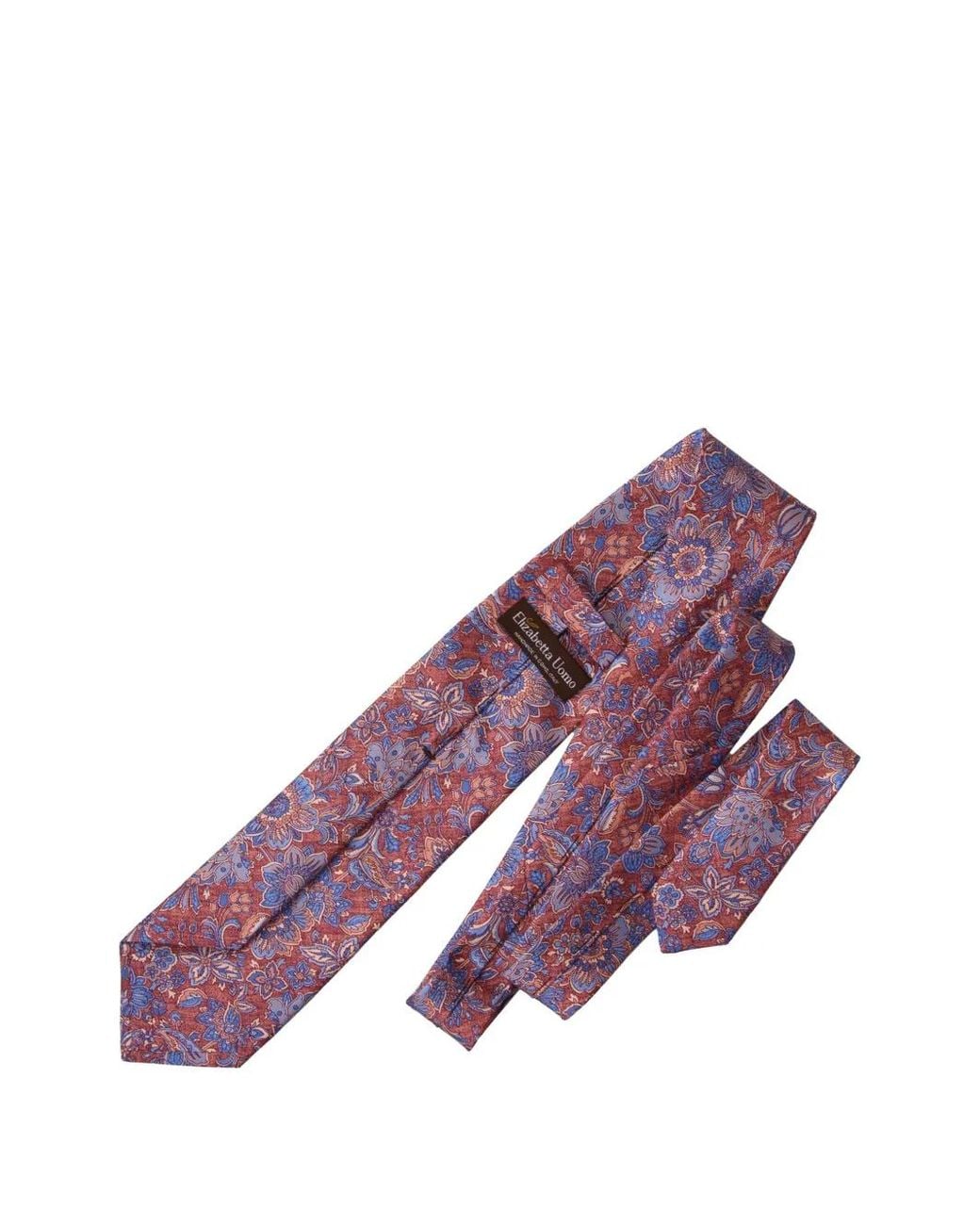 Elizabetta Black Catania Floral-Print Tie for men
