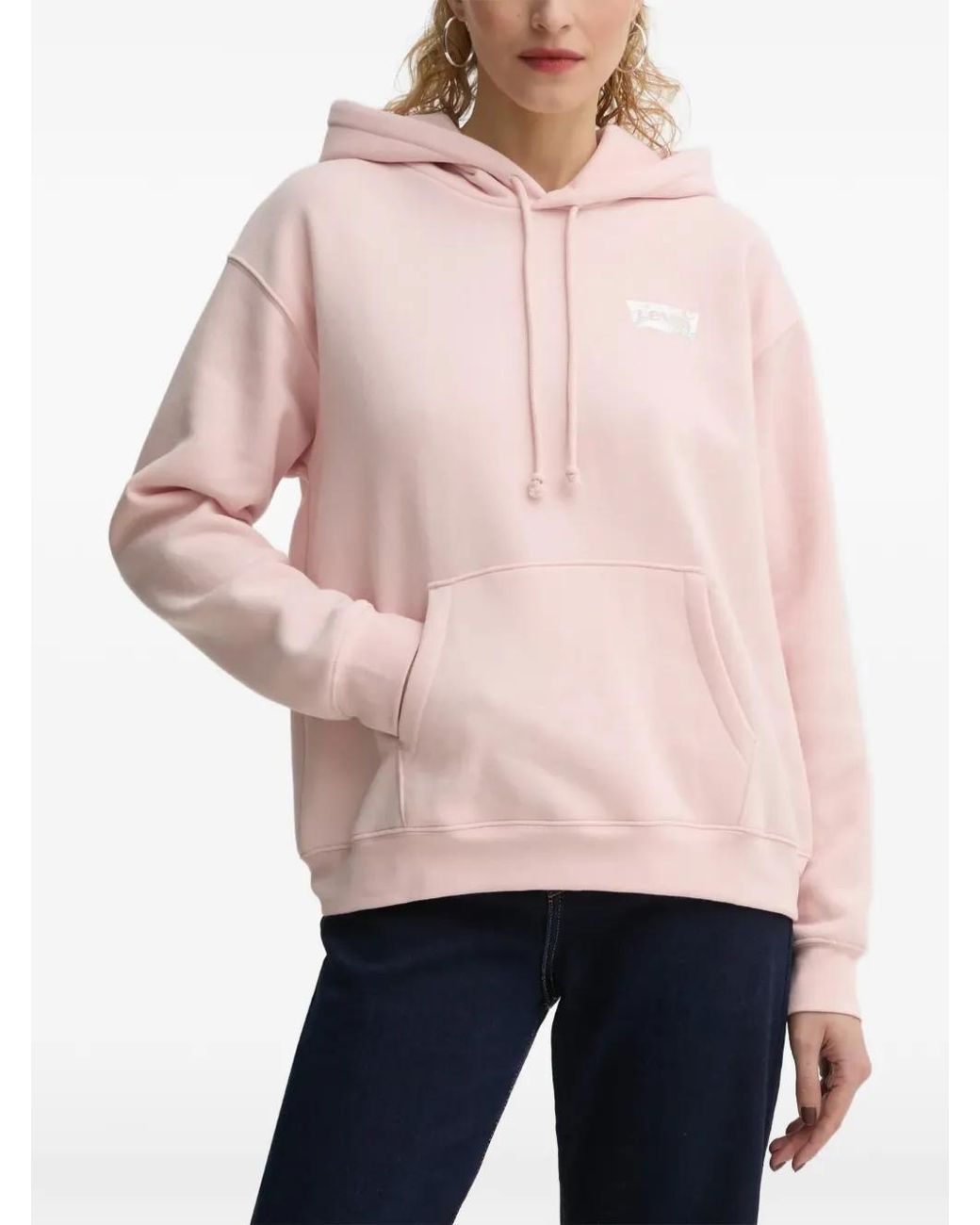 Levi's Pink Everyday Logo-Print Hoodie