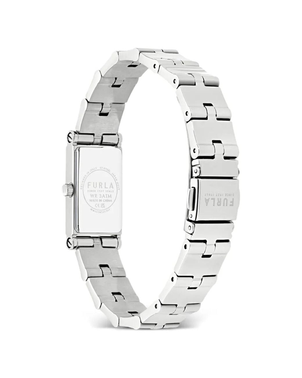 Furla White Baguette New 24Mm Watch