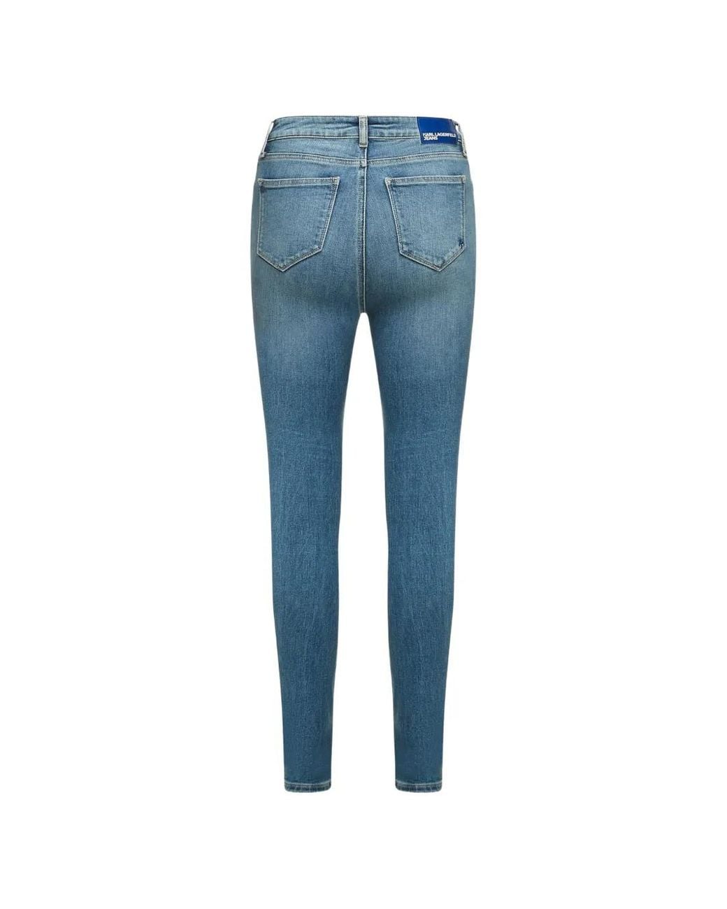 Karl Lagerfeld Blue Washed Skinny Jeans