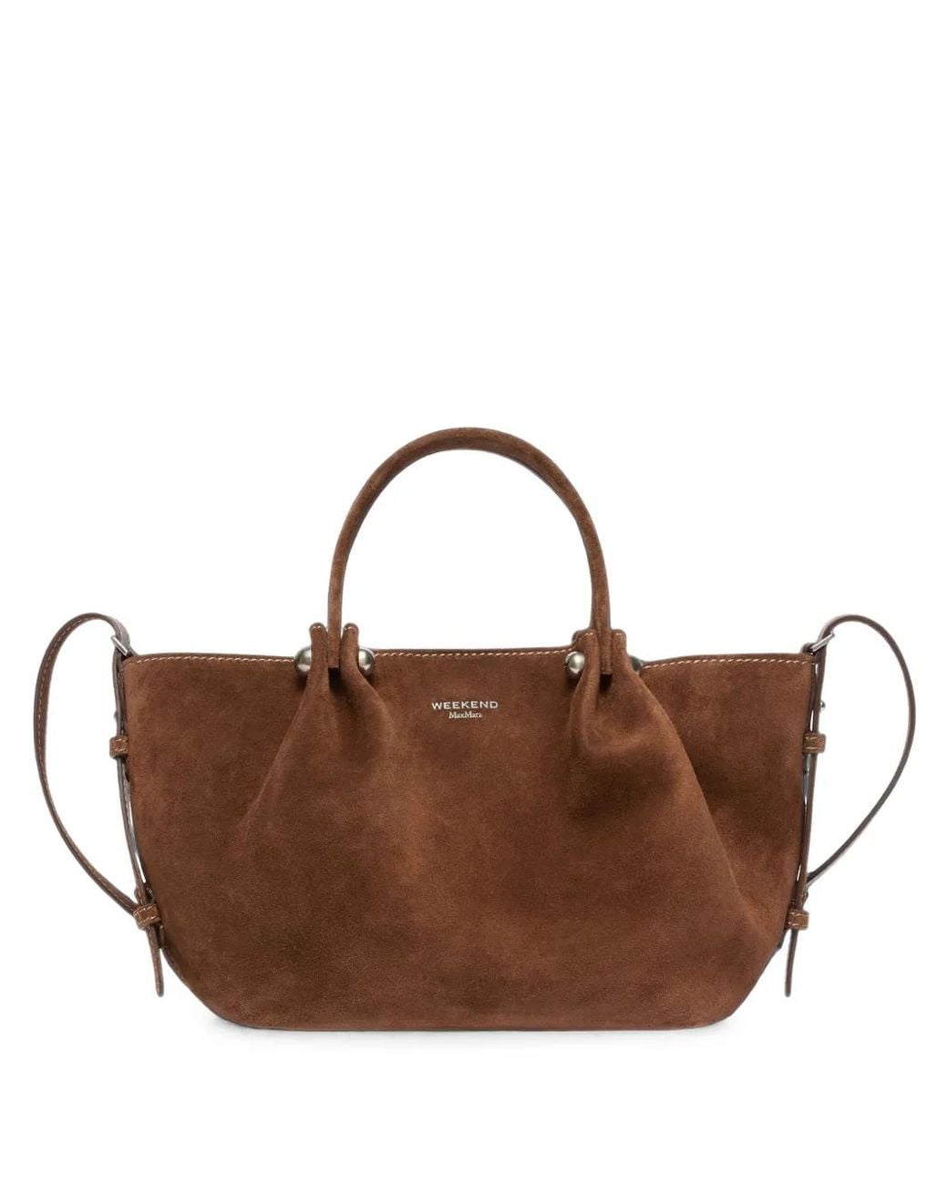 Weekend by Maxmara Brown Suede Leather Shoulder Bag