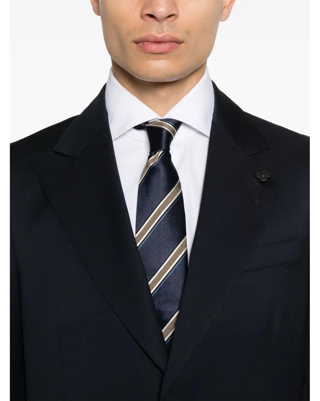 Lardini Blue Virgin-Wool Blazer for men