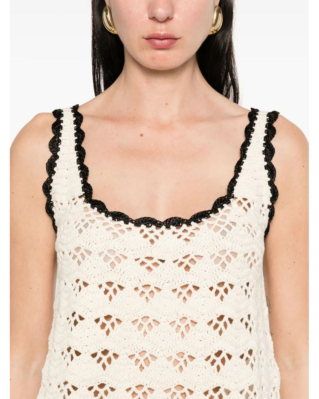 Zimmermann Rhiannon Gehaakte Tanktop in het Natural