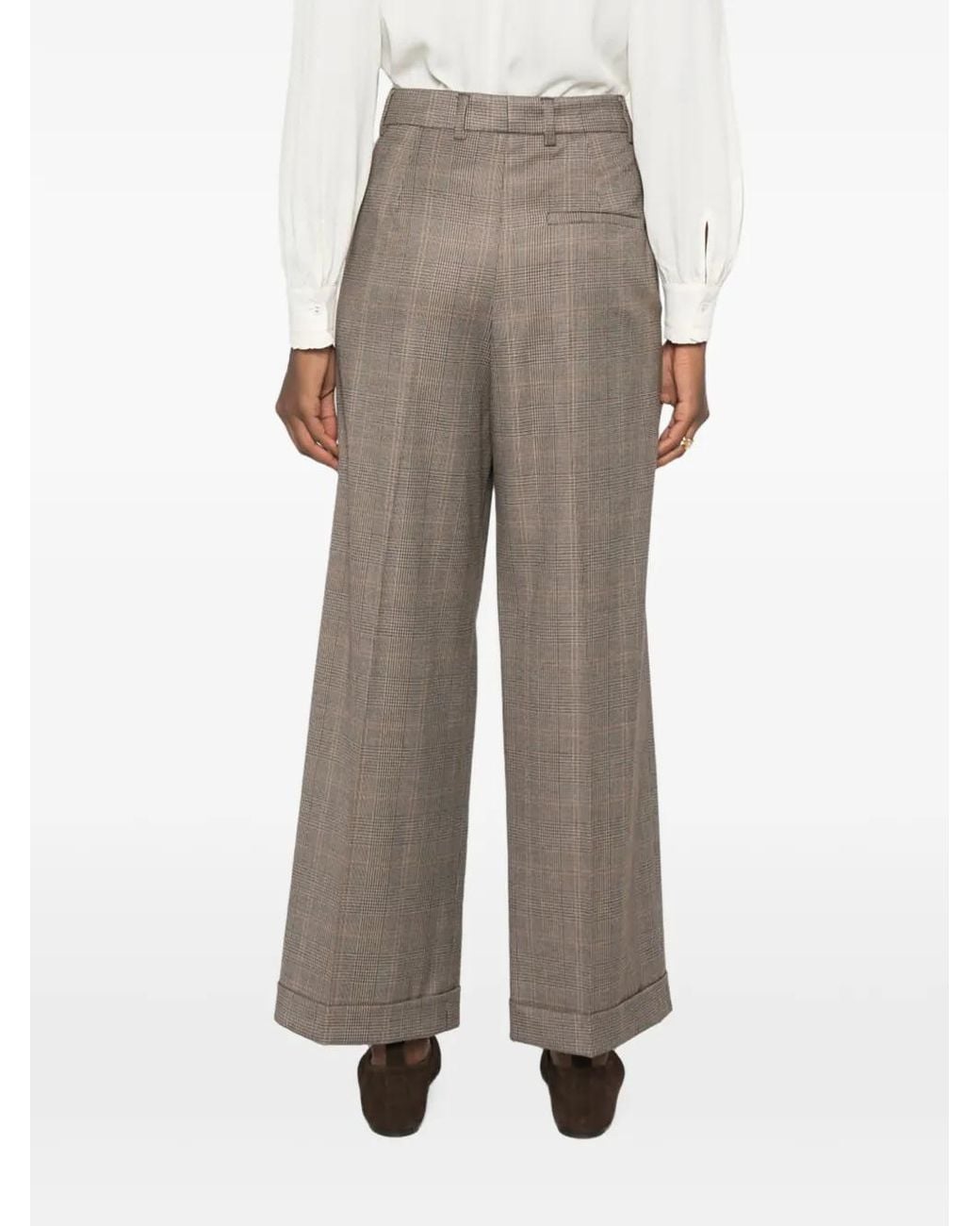 Gianvito Rossi Gray Prince Of Wales Check Trousers