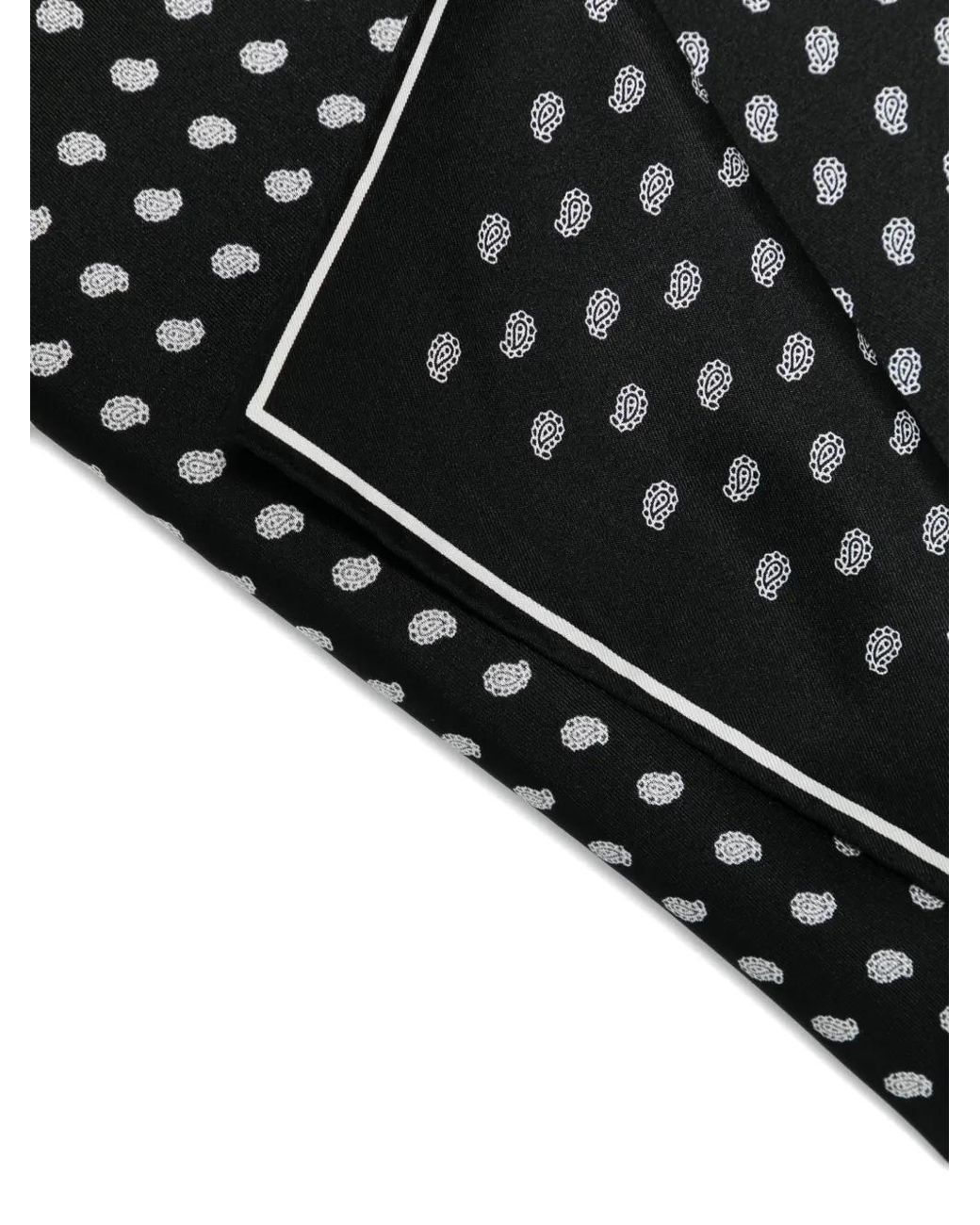Tom Ford Black Patterned Pocket Square for men
