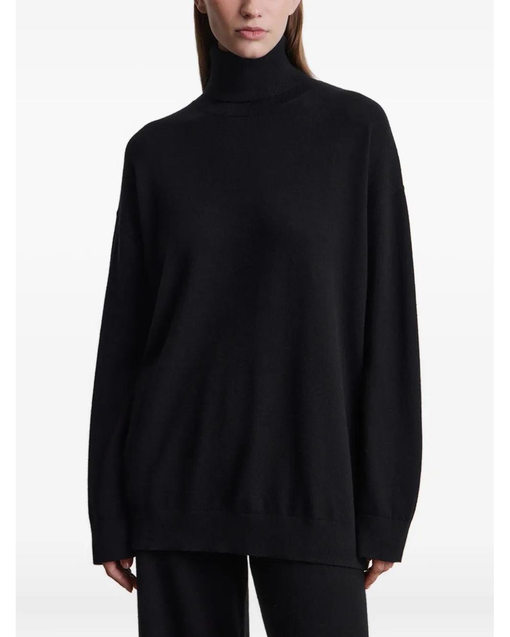 12 STOREEZ Blue Turtleneck Knitted Sweater