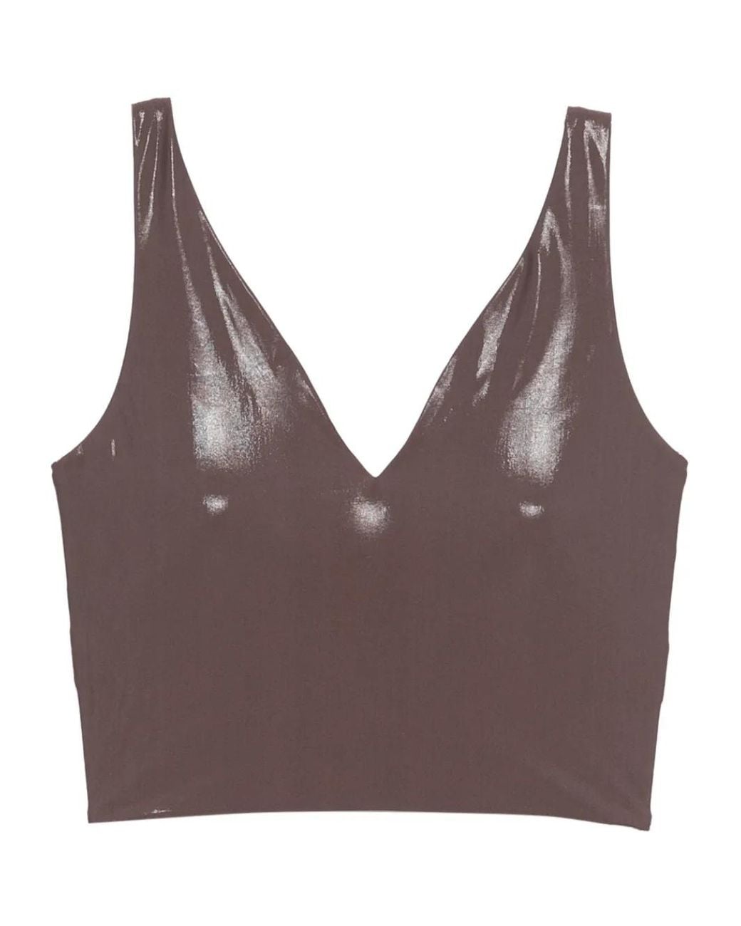 MACRON Brown Beba V-Neck Sports Bra