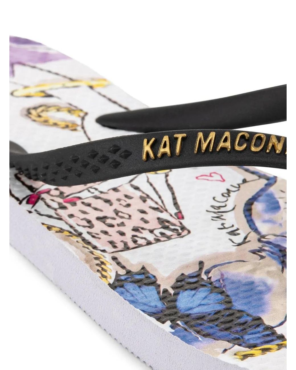 Kat Maconie White Sola Graphic-Print Flip-Flops
