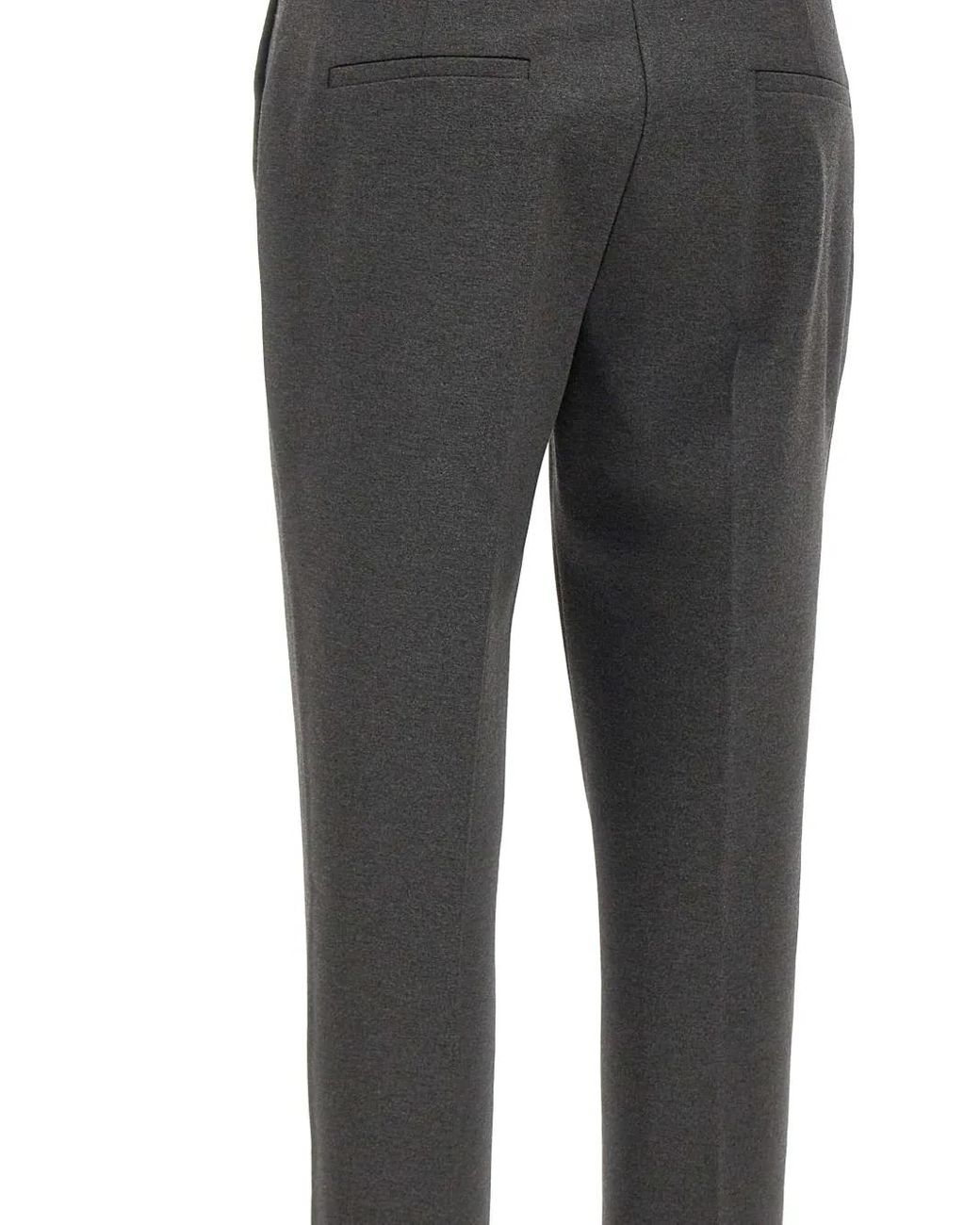 Liu Jo Gray Side-Pockets Pleated Tailored Trousers
