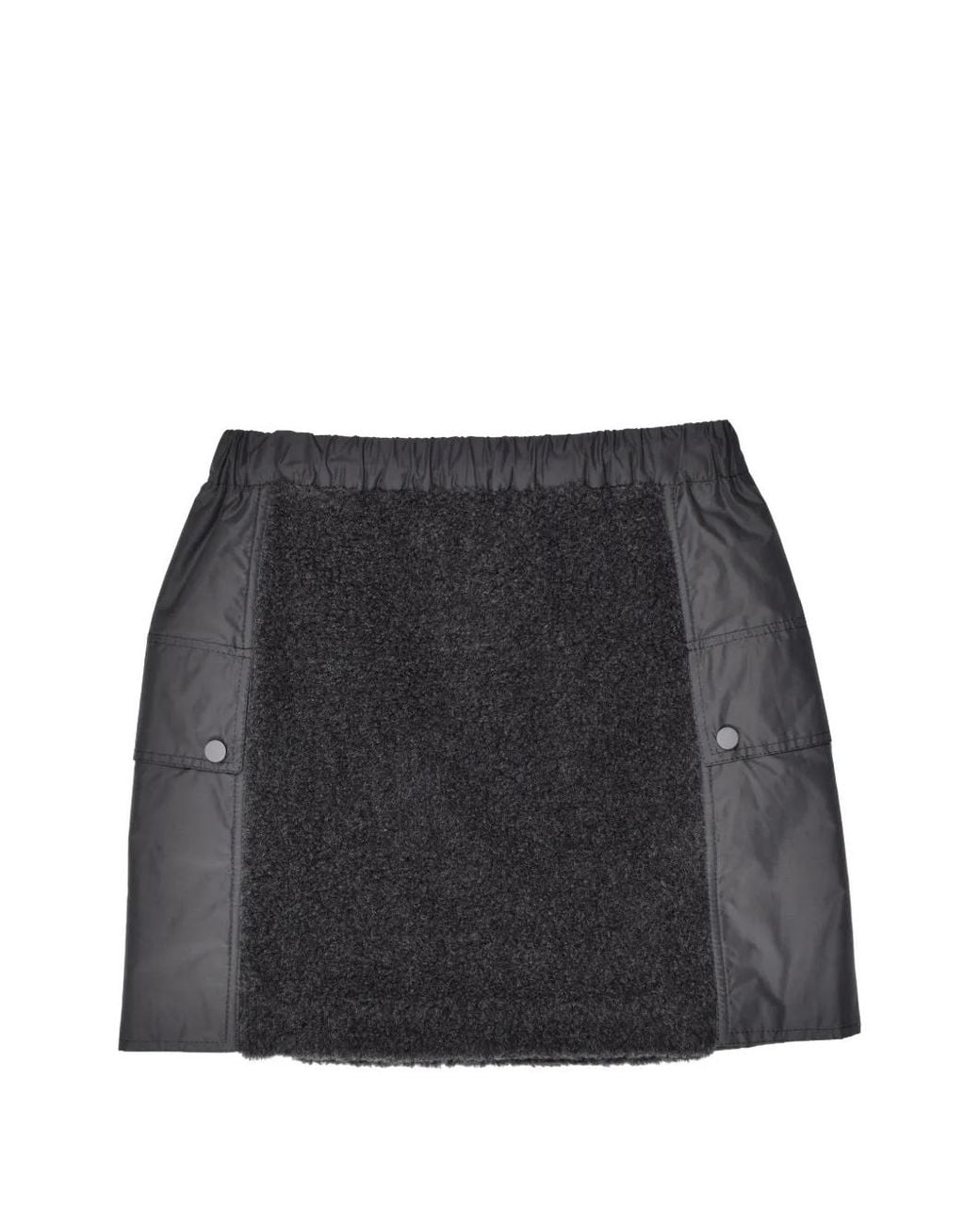 Brunello Cucinelli Gray Drawstring Panelled Skirt