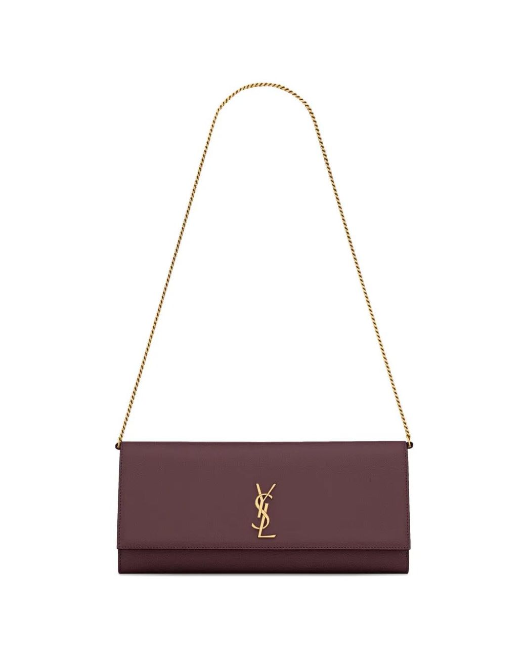 Saint Laurent Purple Kate Chain-Clutch Bag