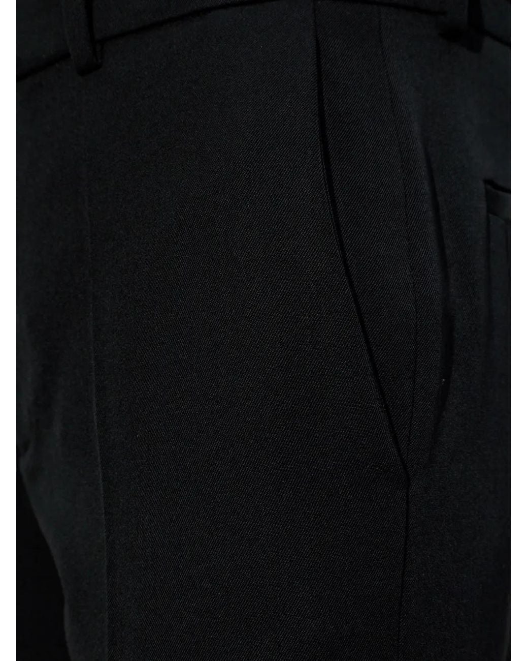 The Attico Black Turn-Up Hem Trousers