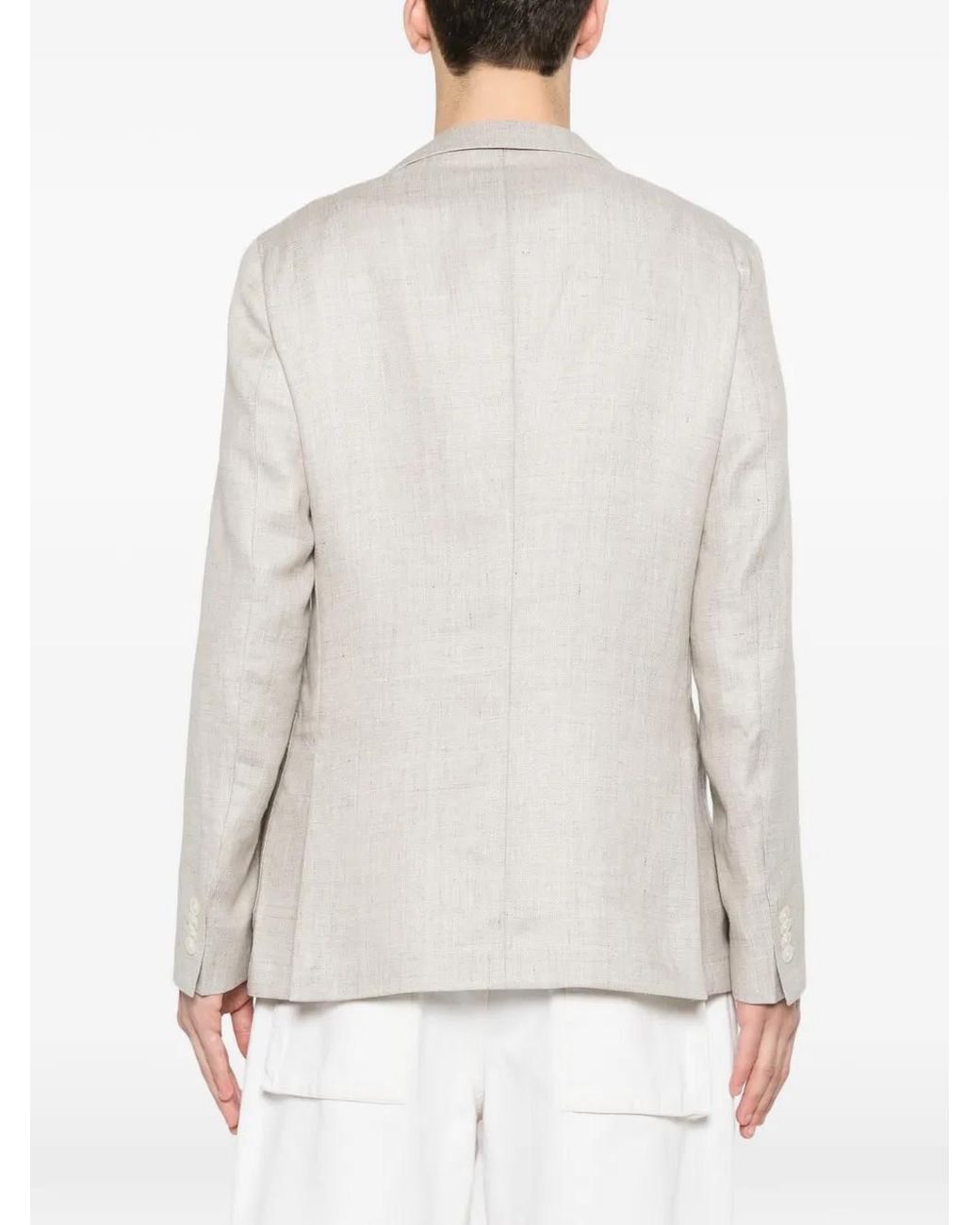 Boss White Slim-Fit Blazer Jacket for men