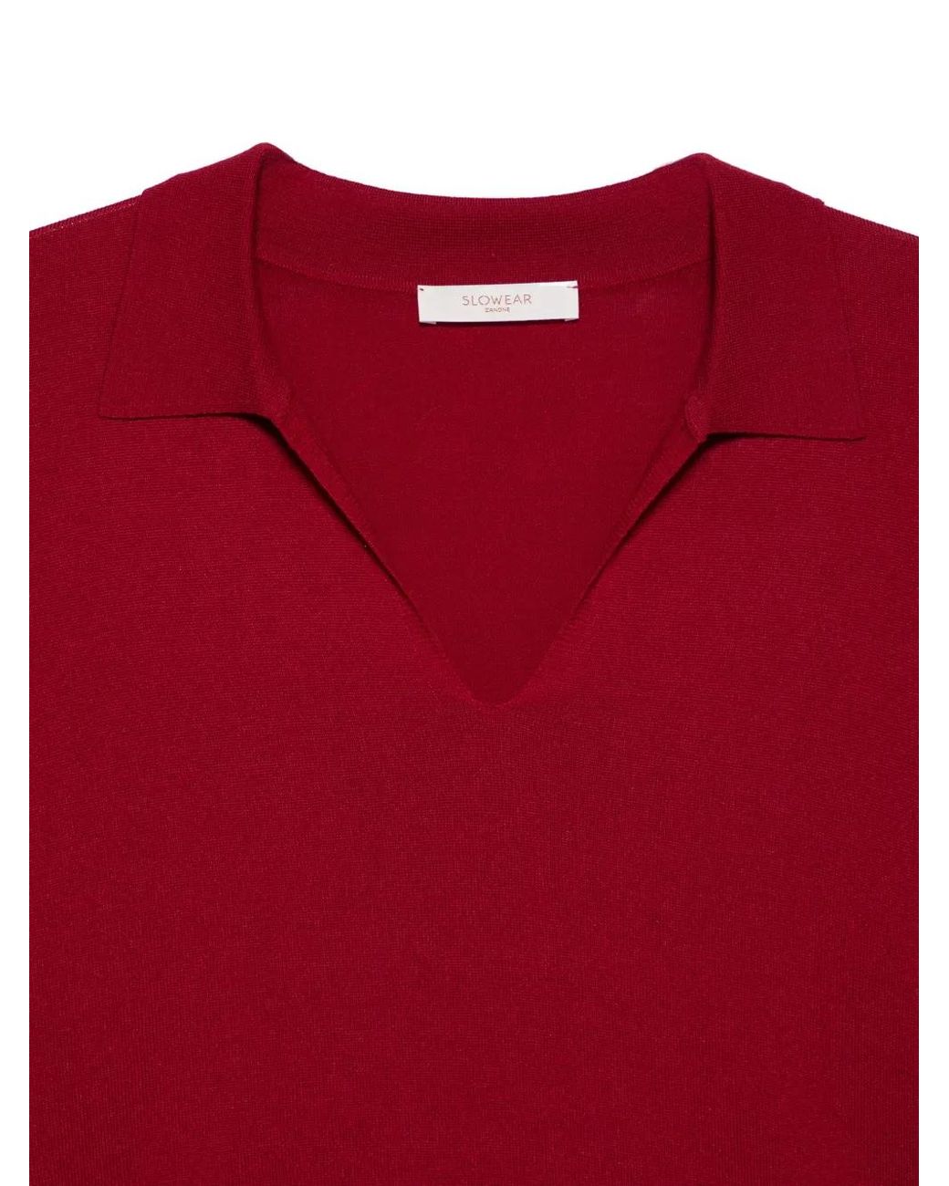 Zanone Red V-Neck Sweater