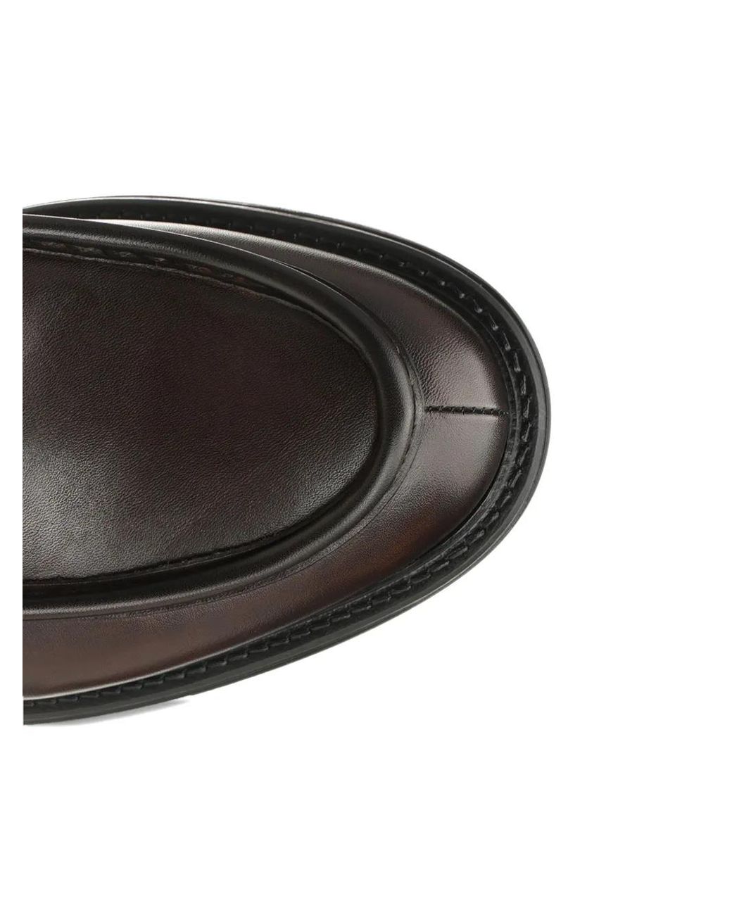 Corvari Gray Leather Loafers for men