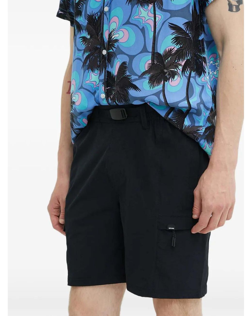 Rip Curl Blue Belted Cargo Shorts for men