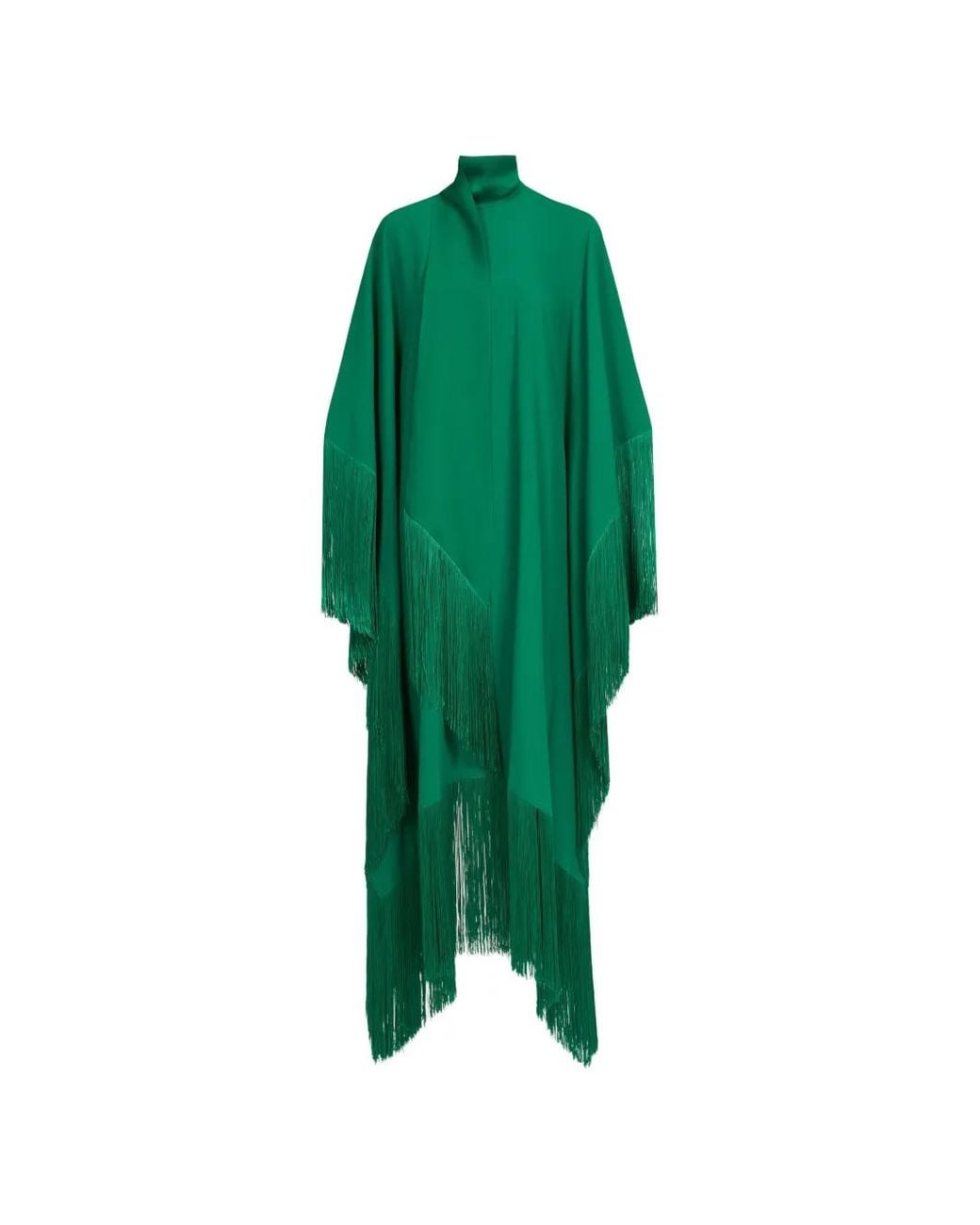 Taller Marmo Green Mrs Ross Fringed Maxi Kaftan Dress