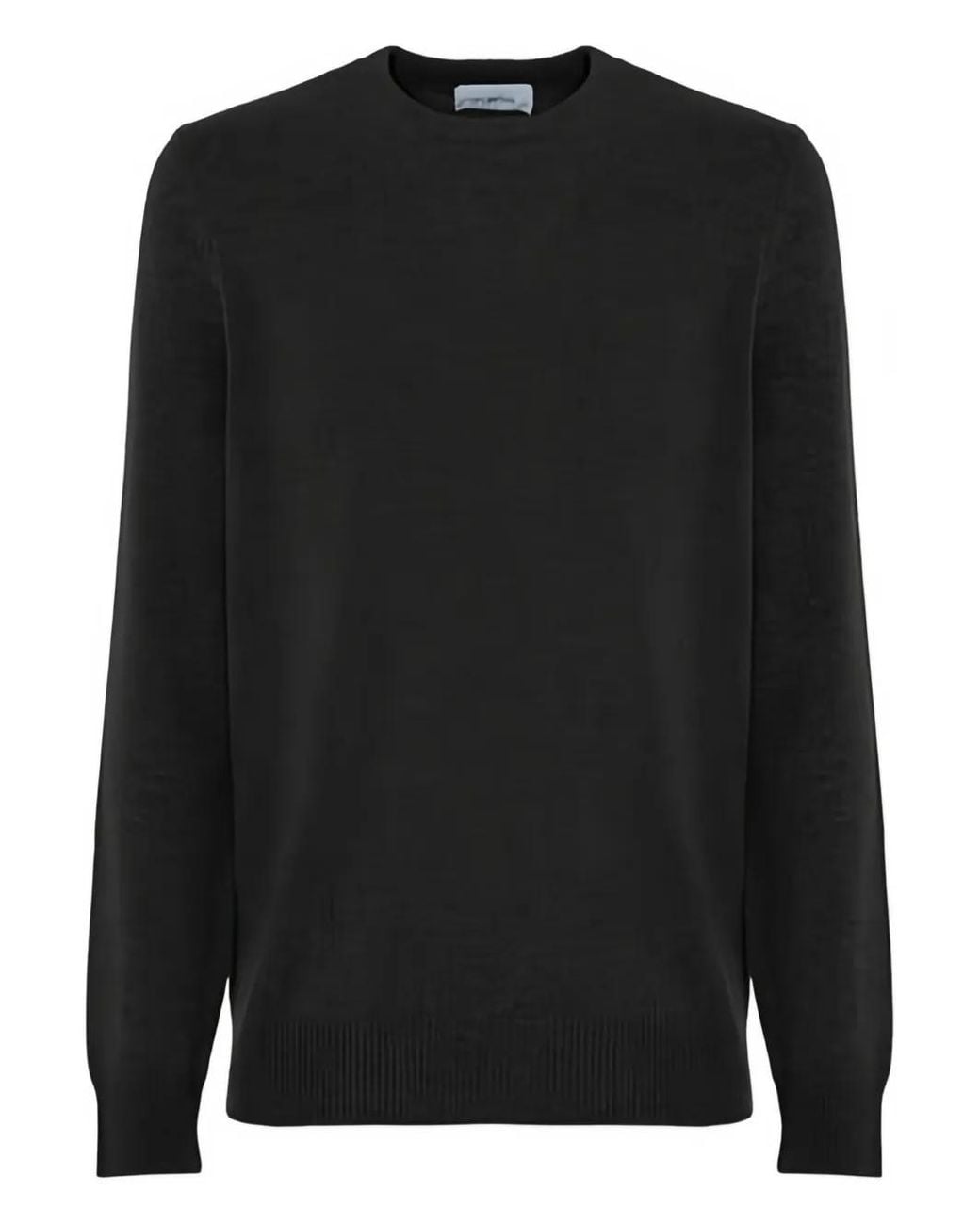 Malo Black Crew-Neck Long-Sleeve Sweater for men