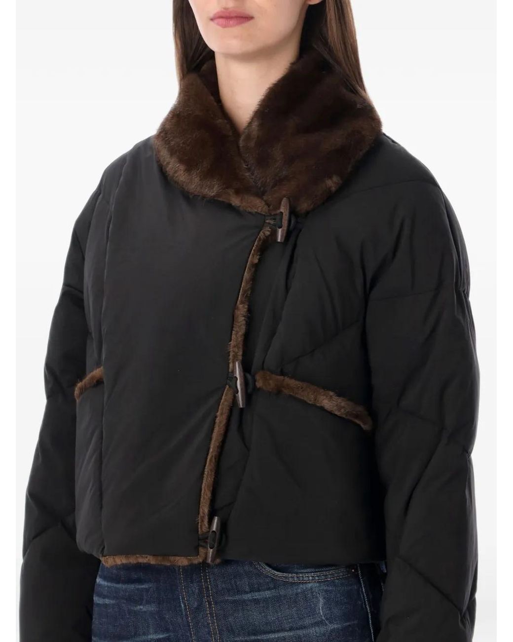 Vegancode Black Reversible Quilted Coat