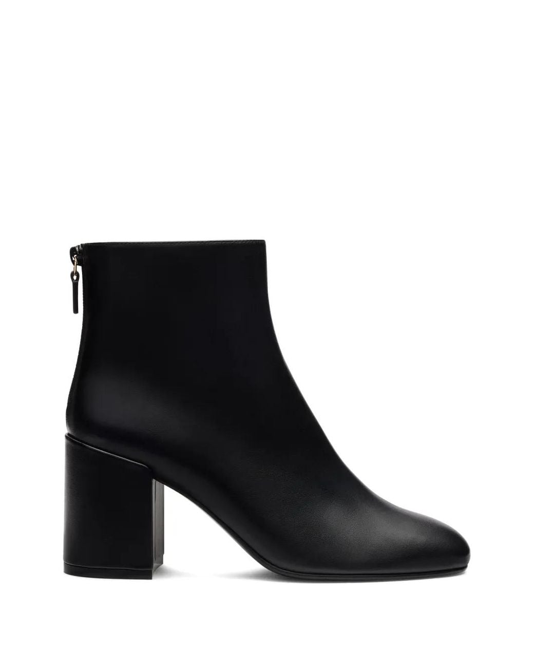 Stuart Weitzman Black Bacari Leather Ankle Boots