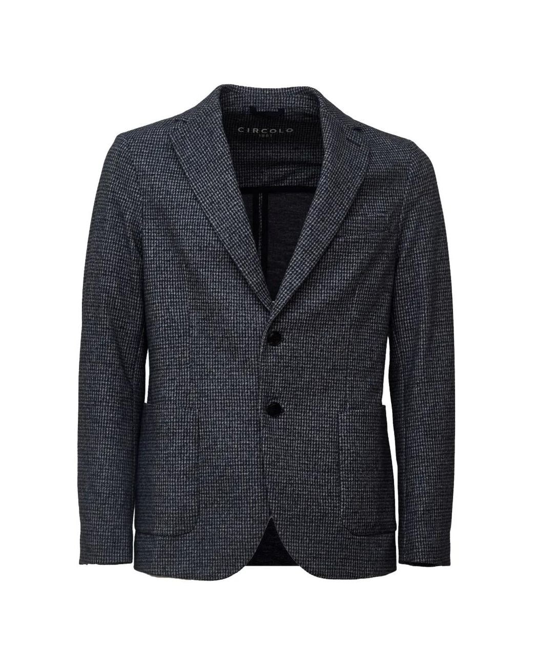 Circolo 1901 Blue Blazer À Simple Boutonnage Et Micro-Imprimé for men
