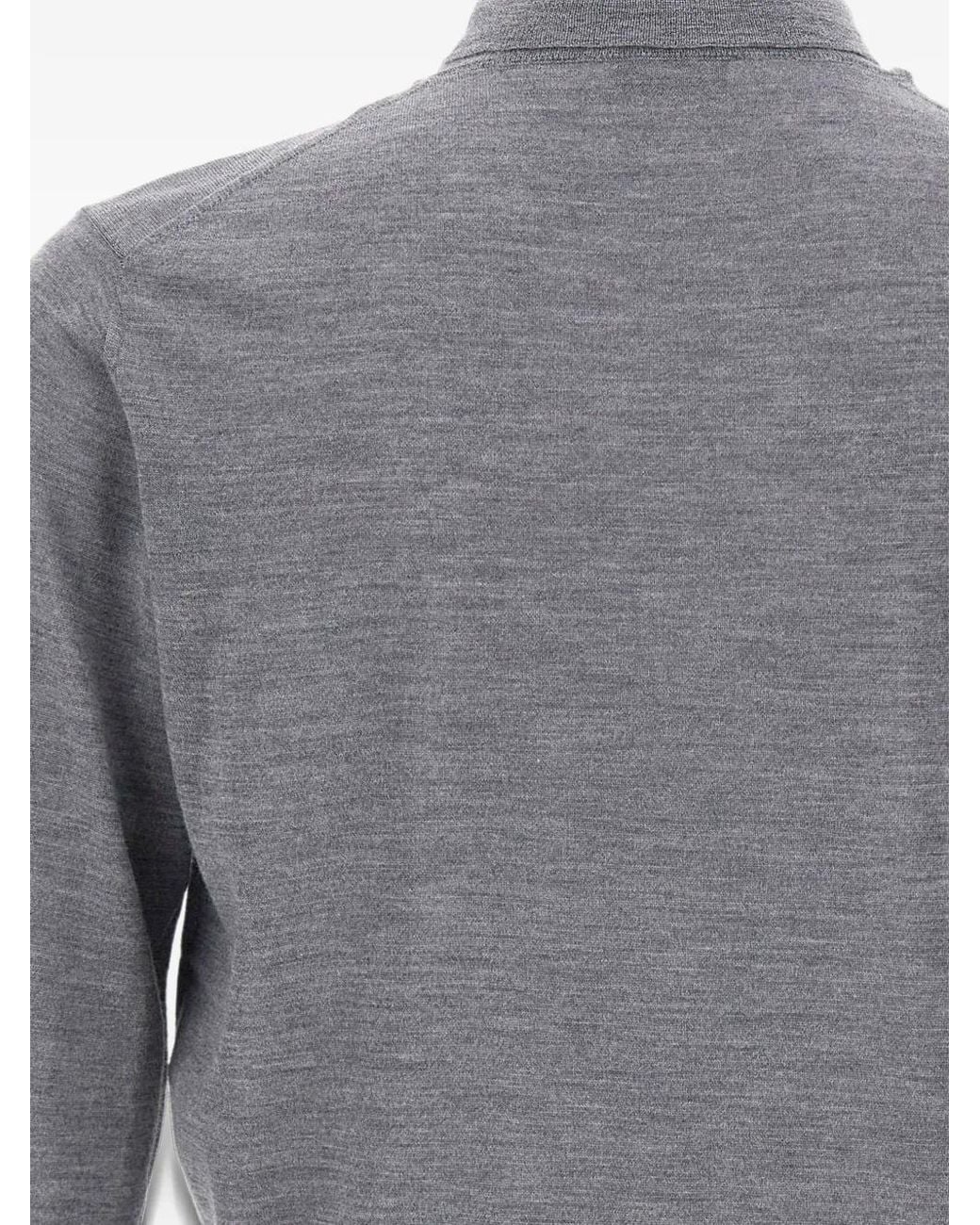 Kangra Gray Roll-Neck Wool Sweater for men