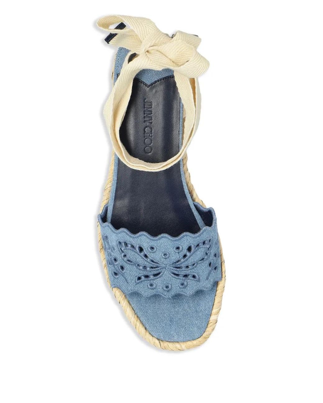 Jimmy Choo Blue Arlee Espadrilles