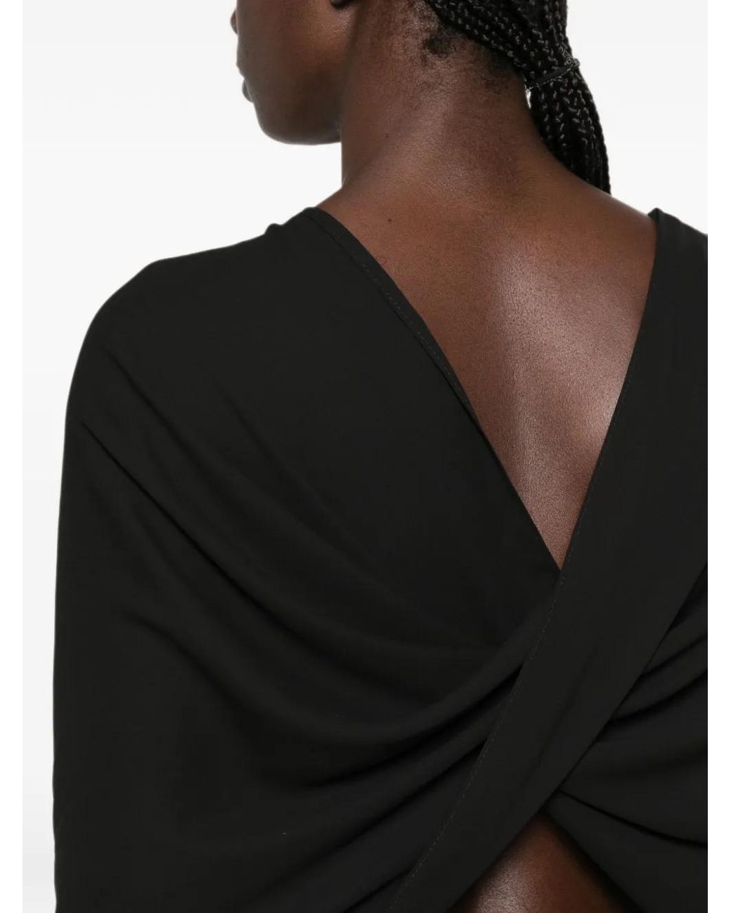 Hanita Black Draped Top